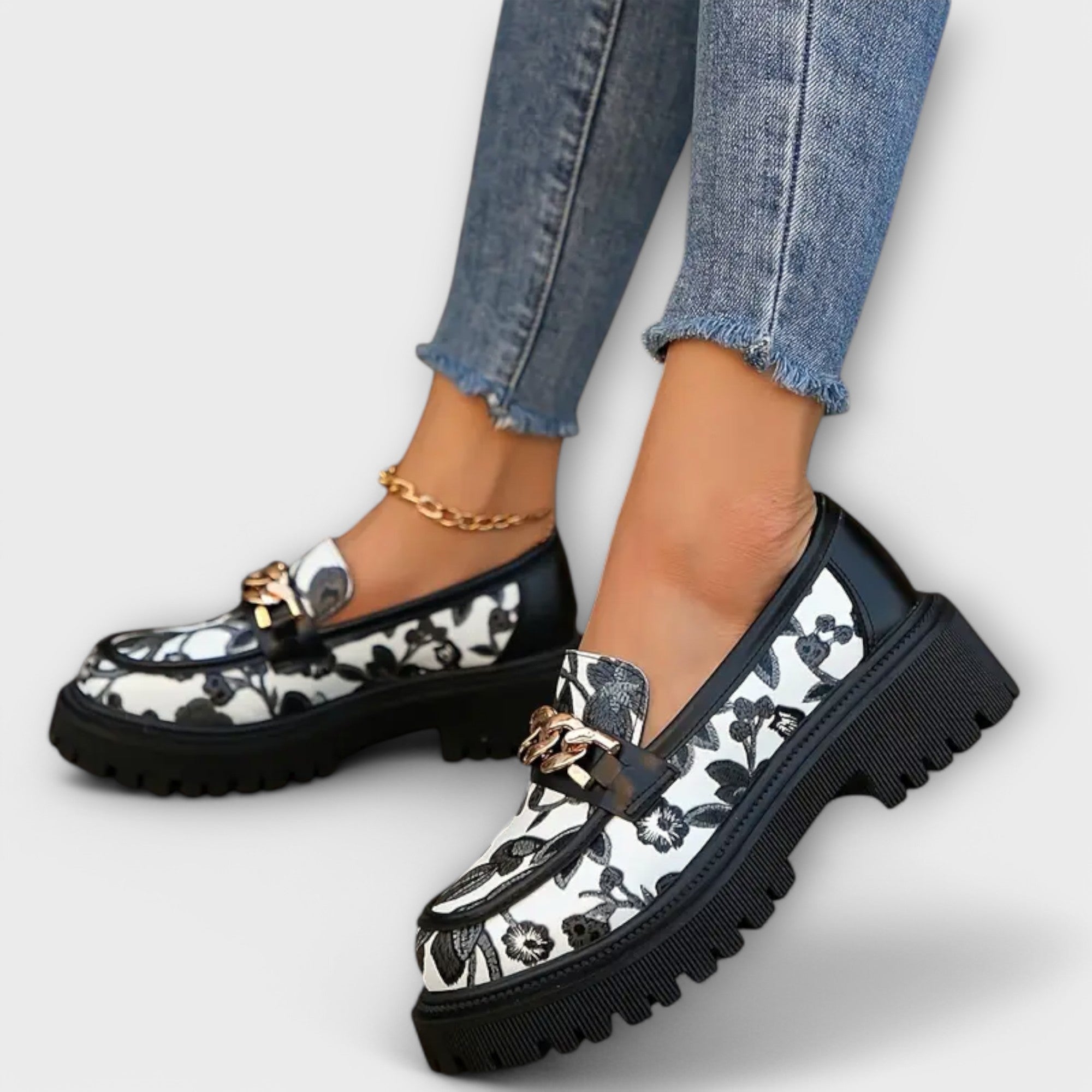 Sandra - Stylowe Retro Mokasyny