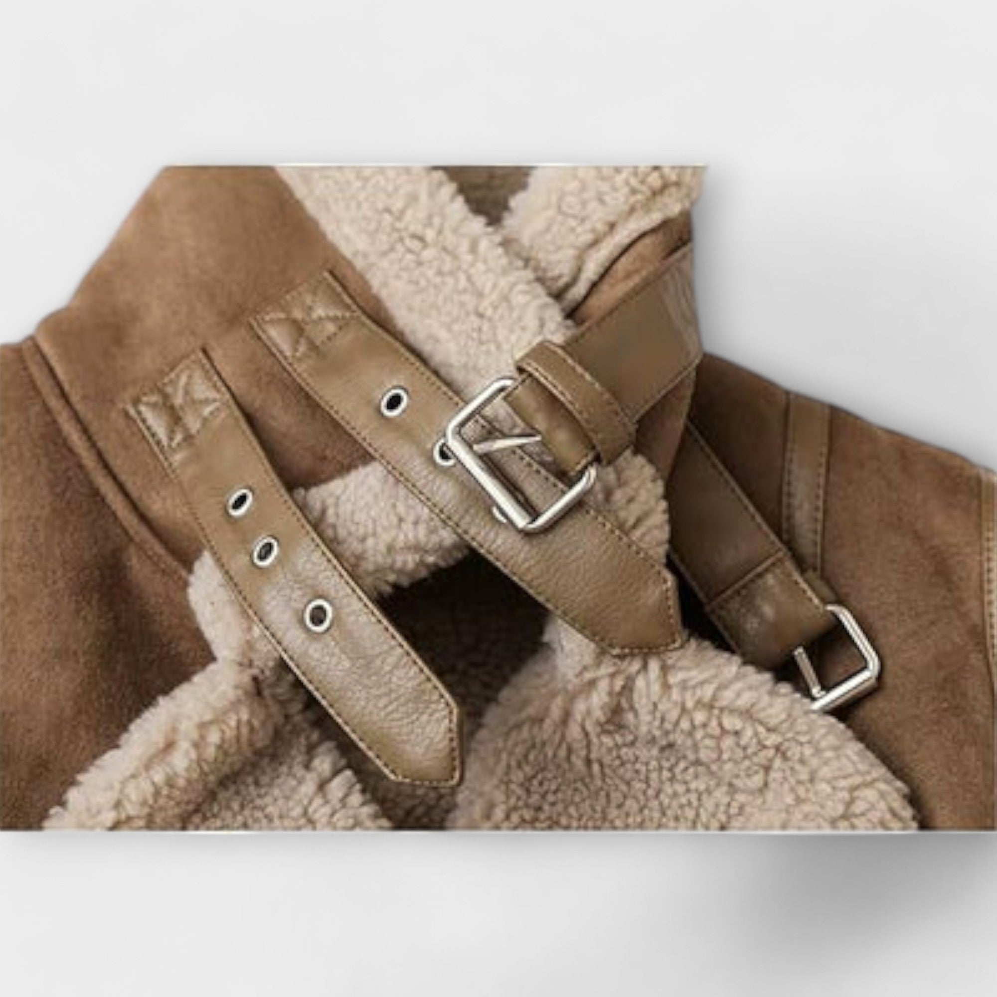 Zamszowa kurtka Aviator Aurora Shearling