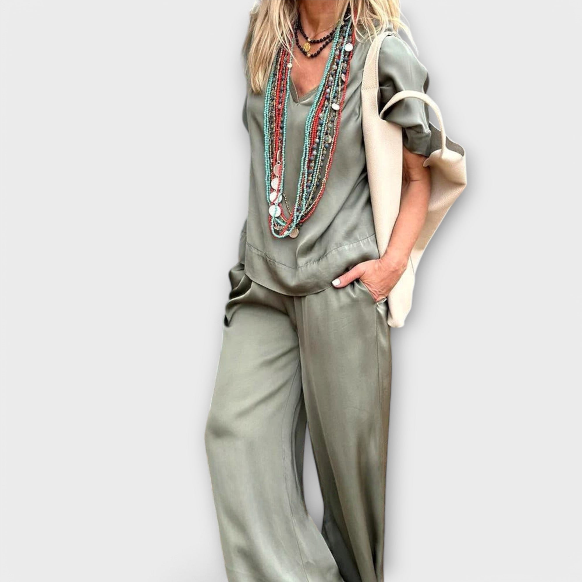 Komplet bluzki i spodni Hazel Elysian Elegance