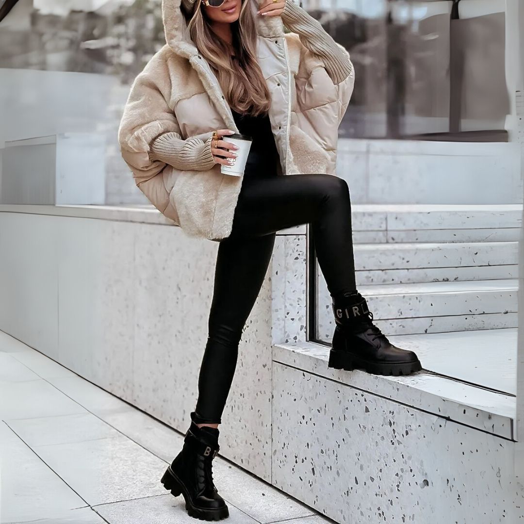 Ava - kurtka puchowa z pluszową mieszanką