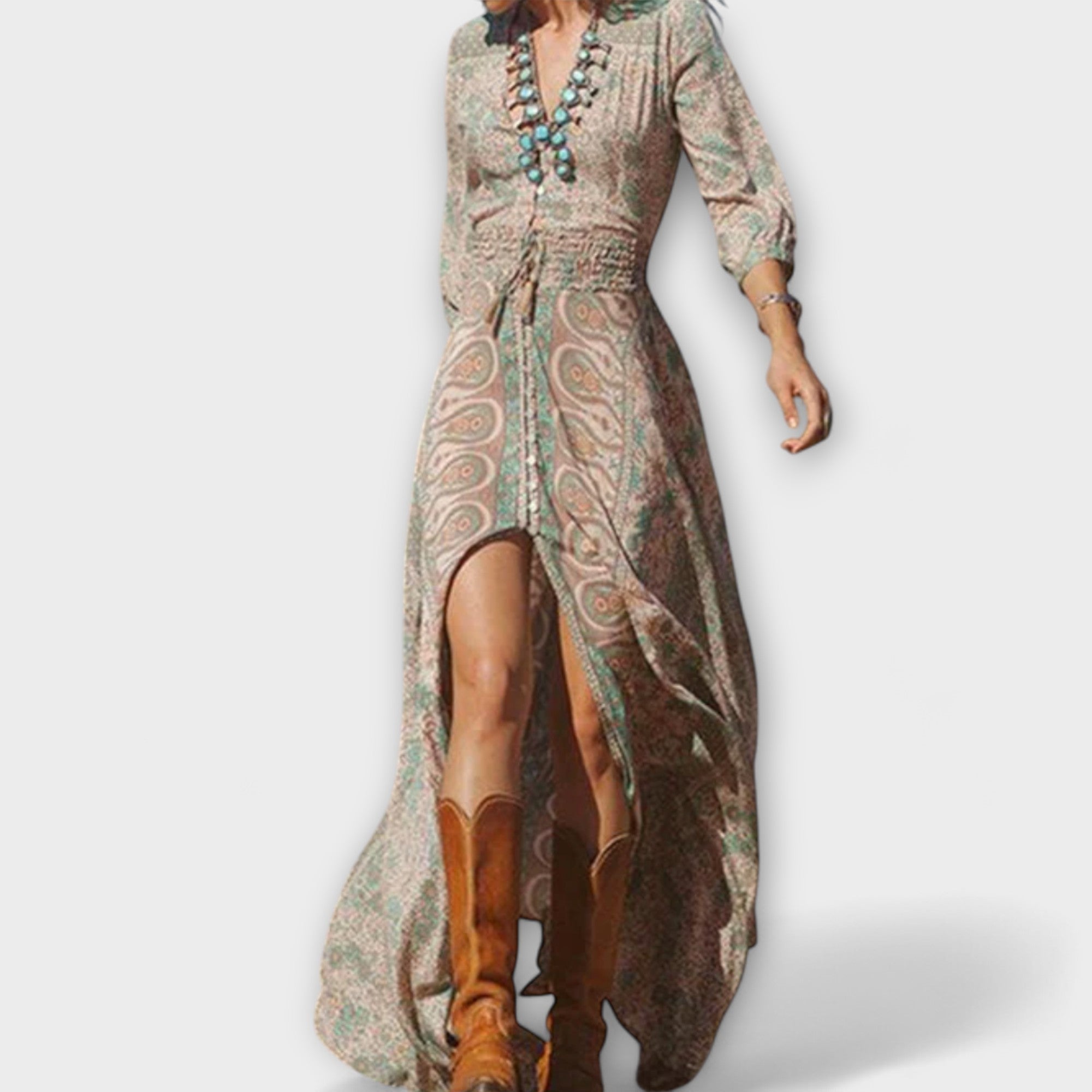 Casualowa sukienka maxi w stylu boho