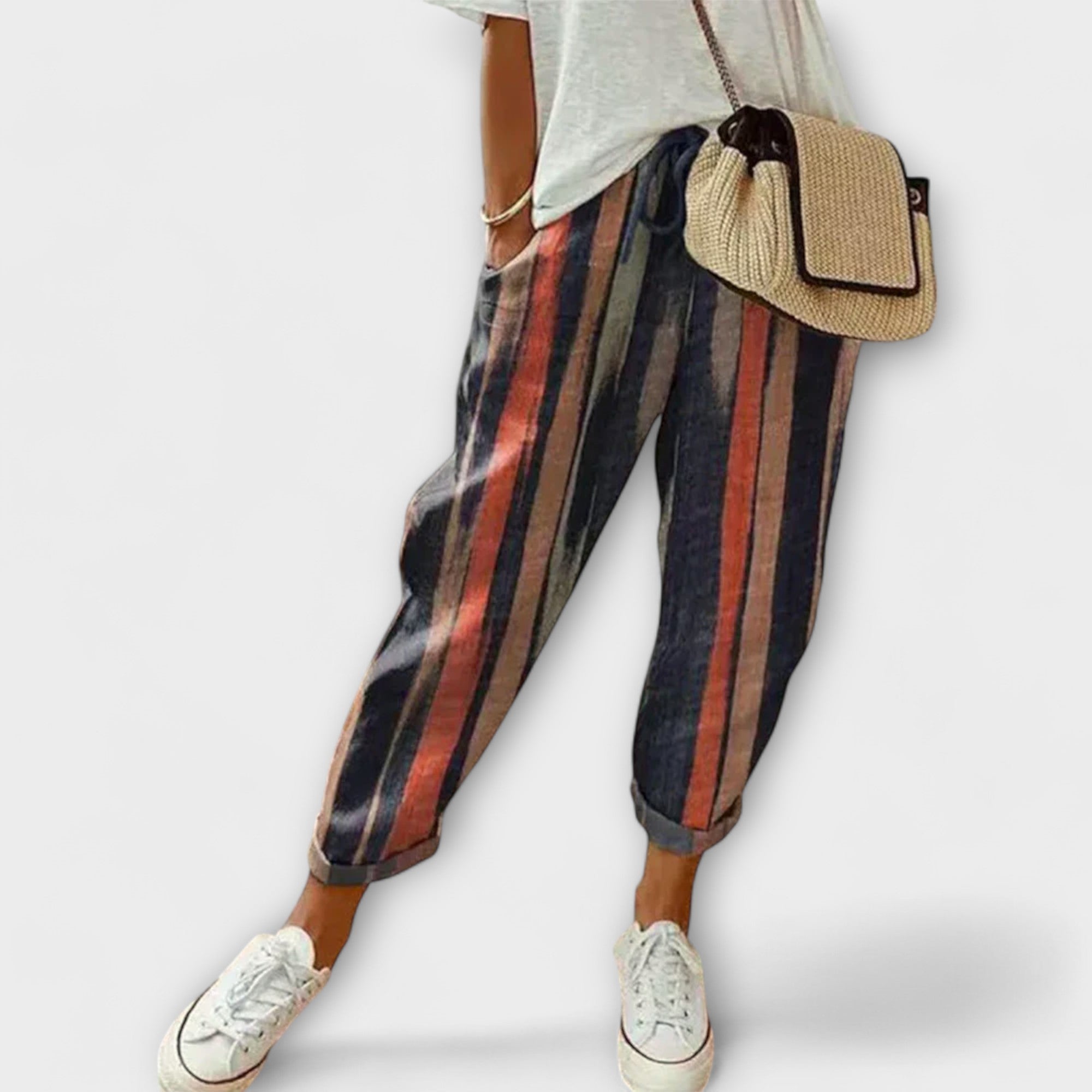 Burga - Przytulne lniane spodnie z bawełny