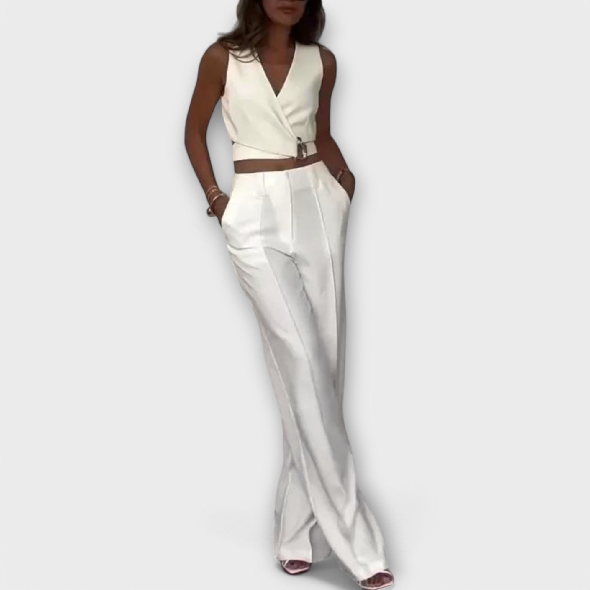 Hanna - Elegancki dwuczęściowy zestaw dla stylowego wyglądu