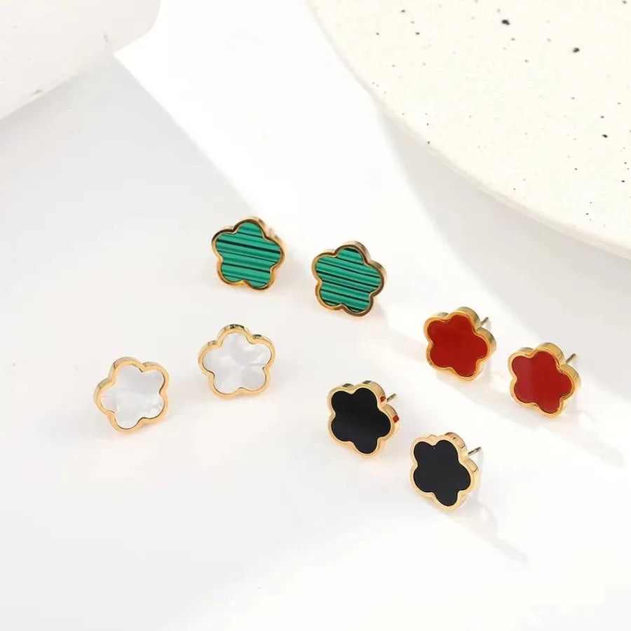 Elle - Luksusowa bransoletka i kolczyki w kwiaty