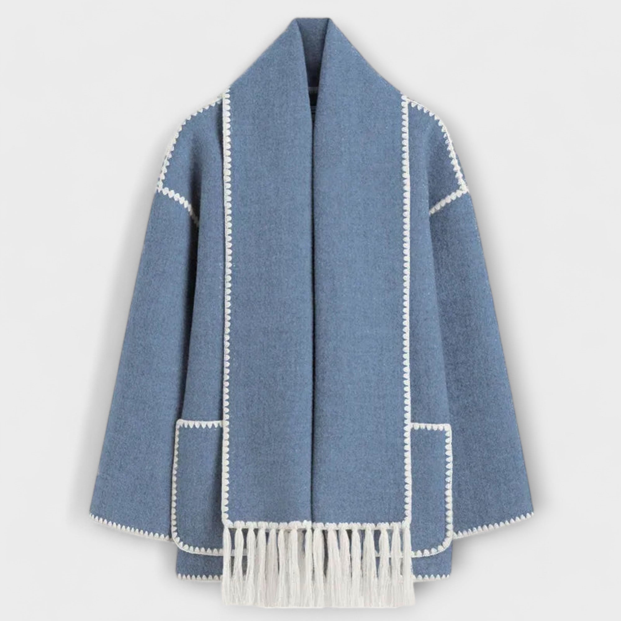 Chanel - Stylowy płaszcz z szalikiem