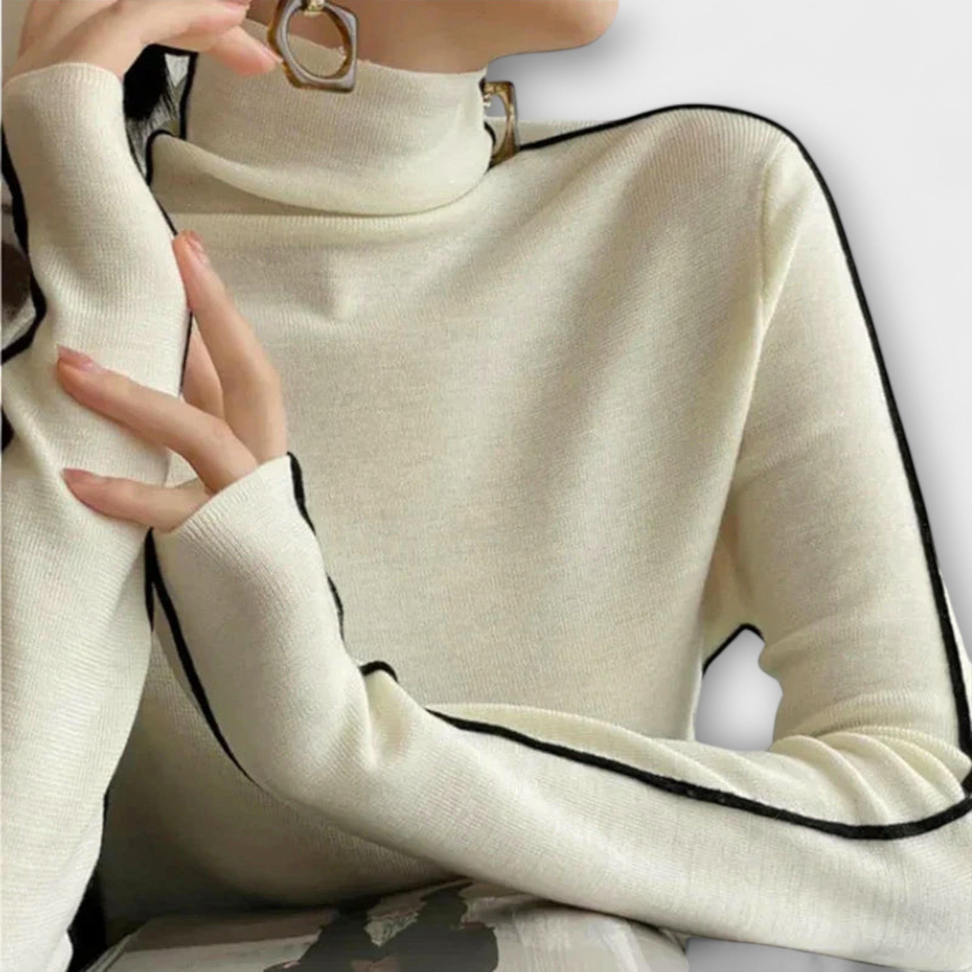 Raylyn - Miękki dzianinowy sweter z golfem