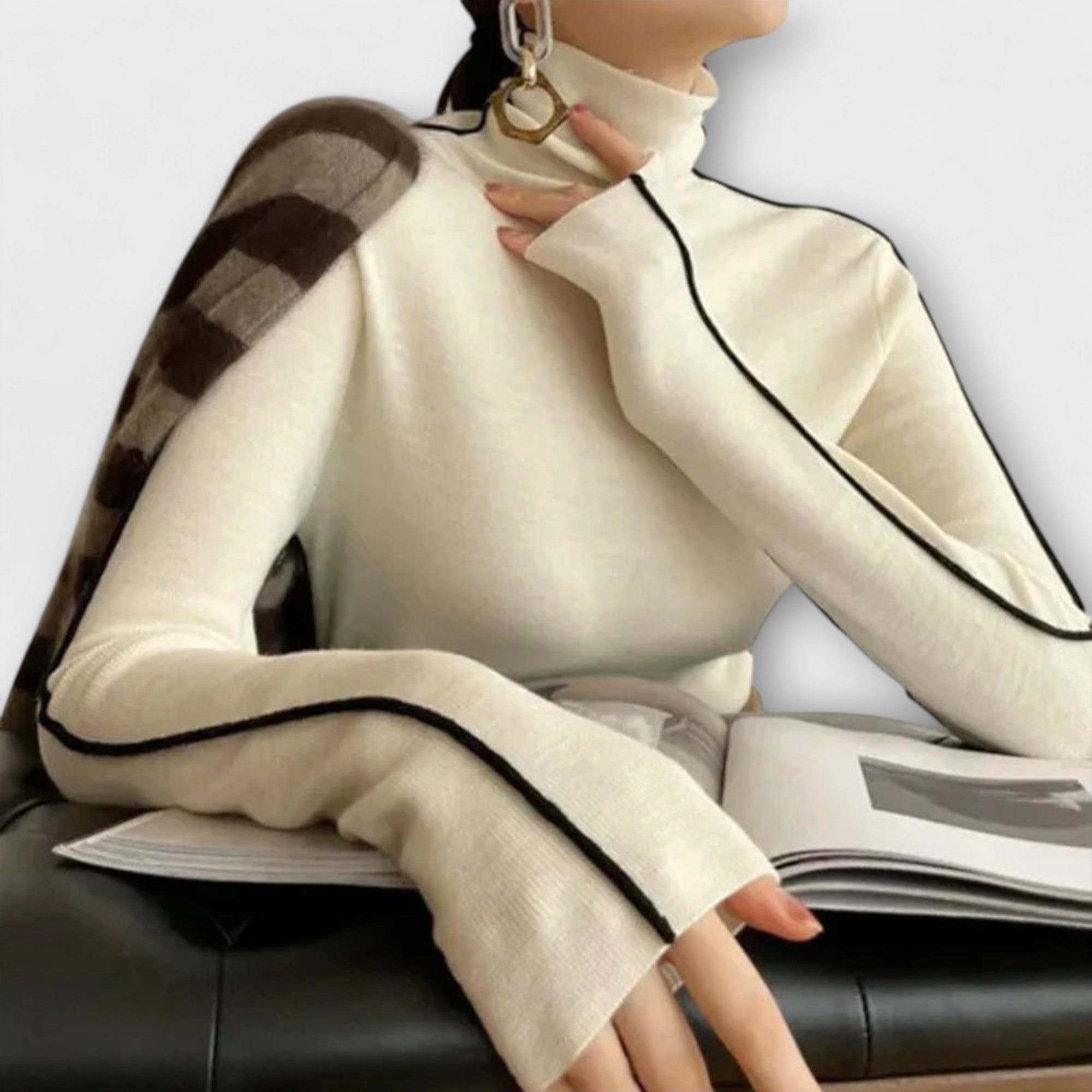 Raylyn - Miękki dzianinowy sweter z golfem