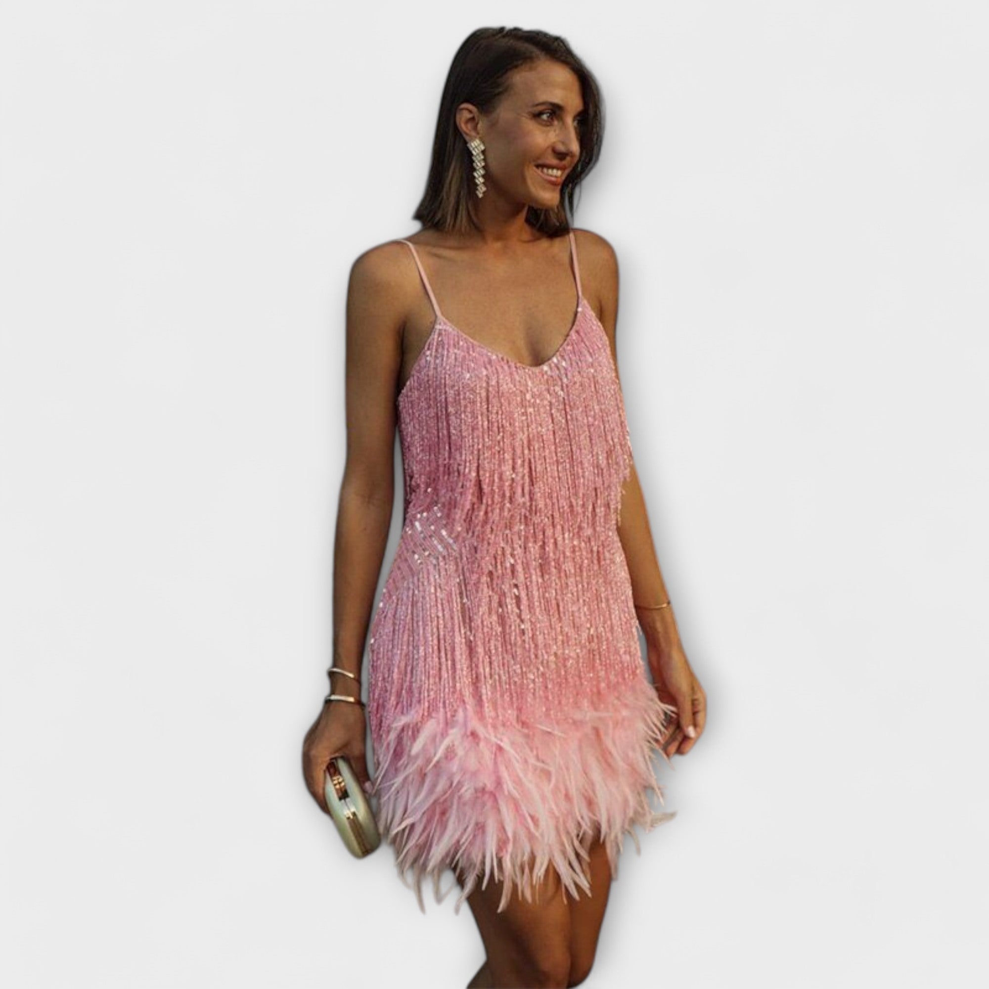 Samba - Elegancka sukienka koktajlowa z połyskującymi cekinami