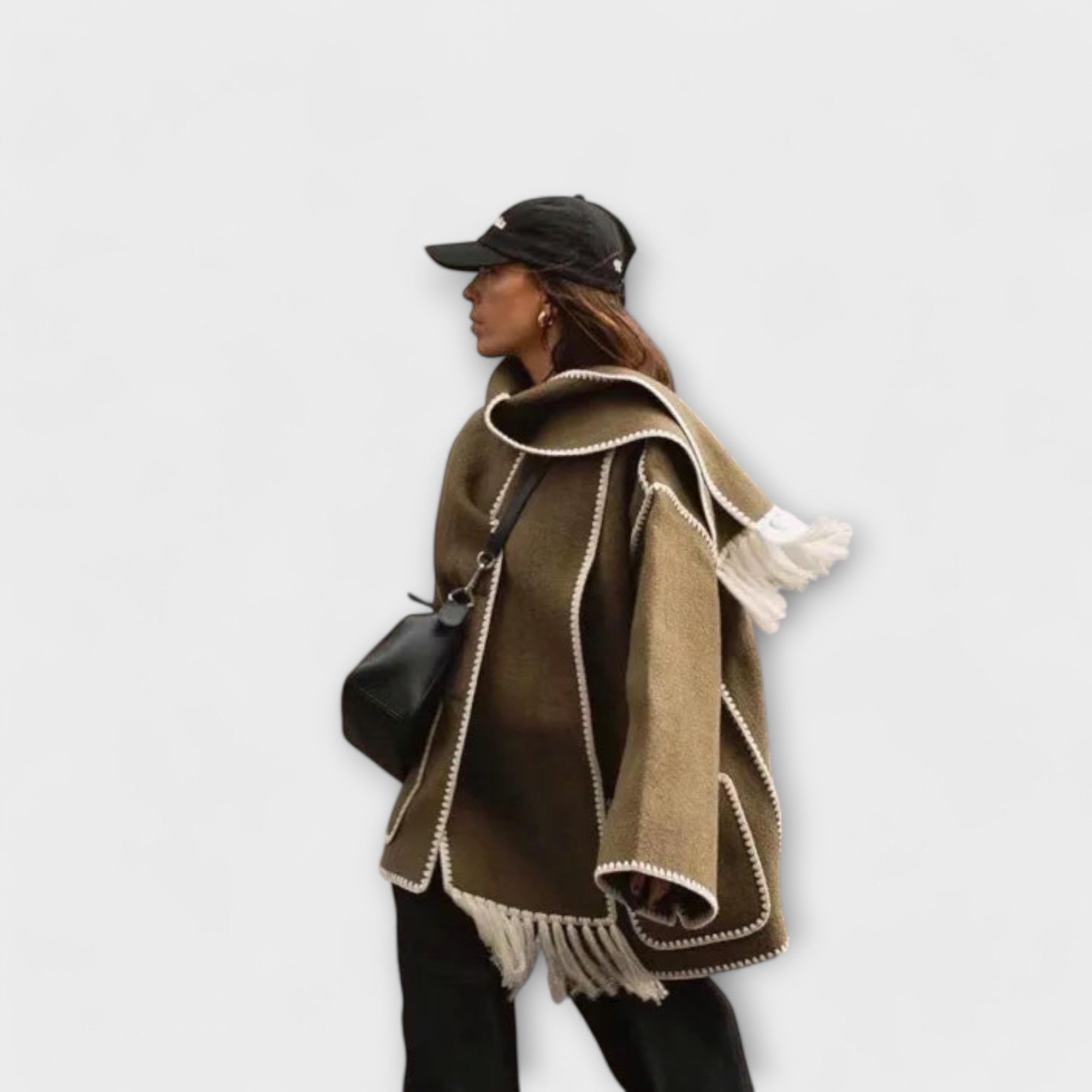 Chanel - Stylowy płaszcz z szalikiem