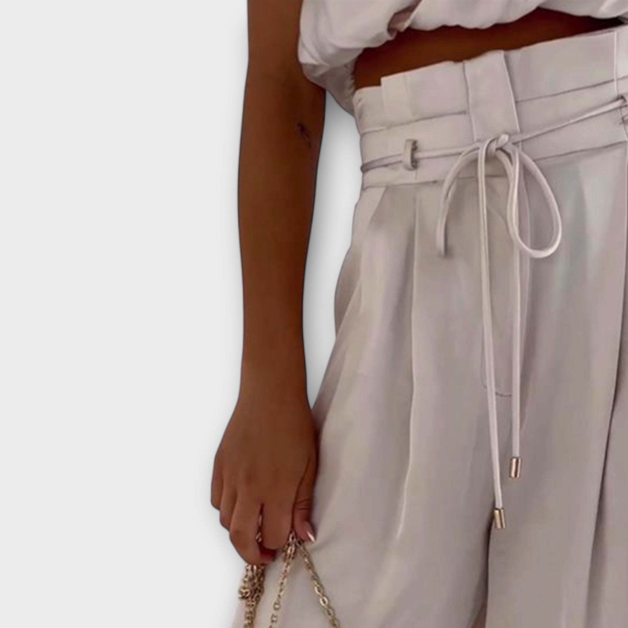 Glorivic - Bezrękawowy jedwabny zestaw