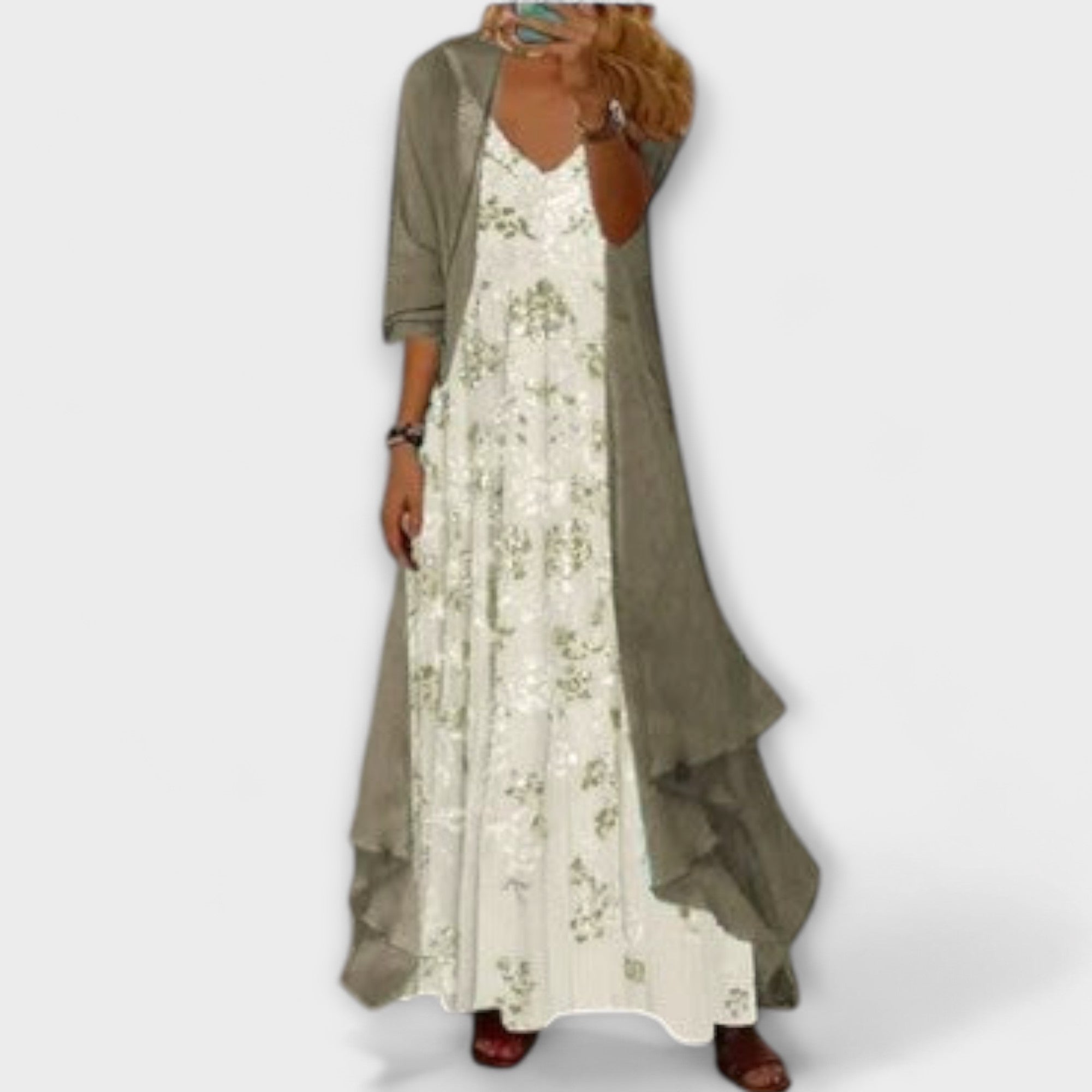 Mila - Elegancka zielona sukienka