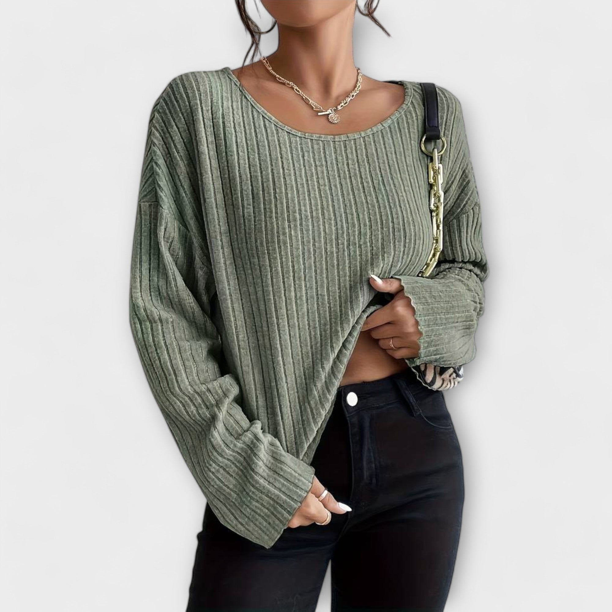 Emily - Nowoczesna koszulka w prążki