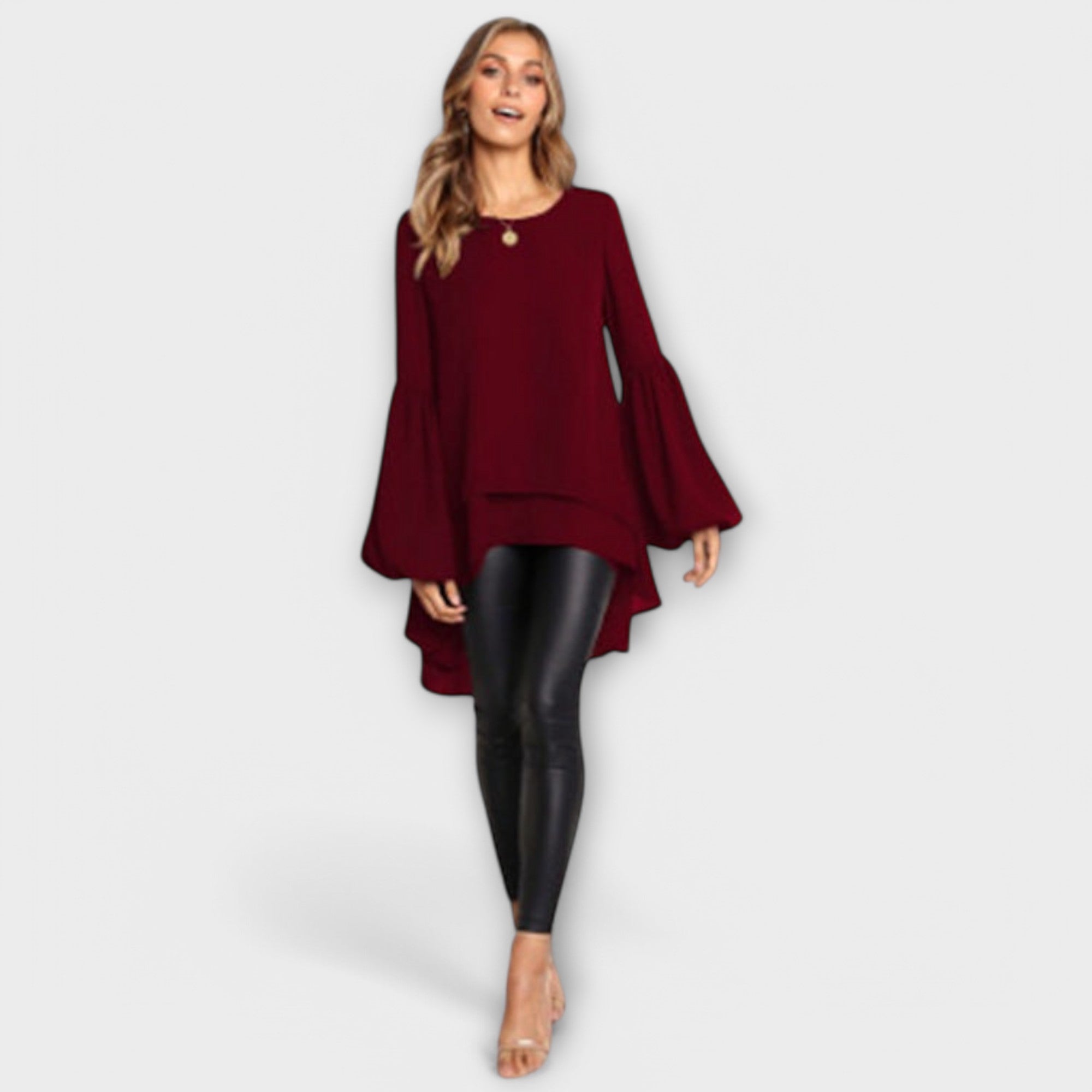 Aria - Idealna wiosenna bluzka z okrągłym dekoltem