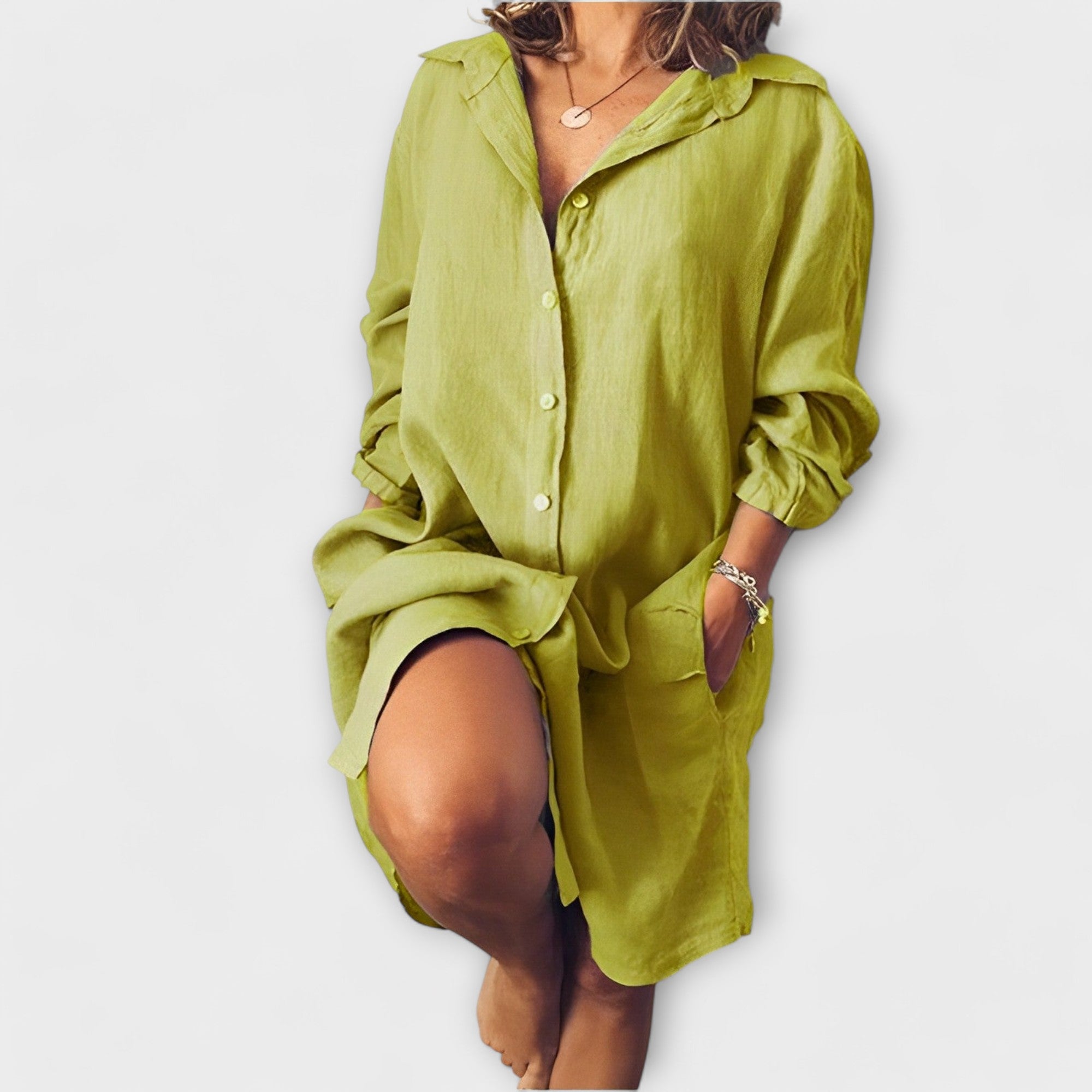 Casualowa lniana bluzka na co dzień