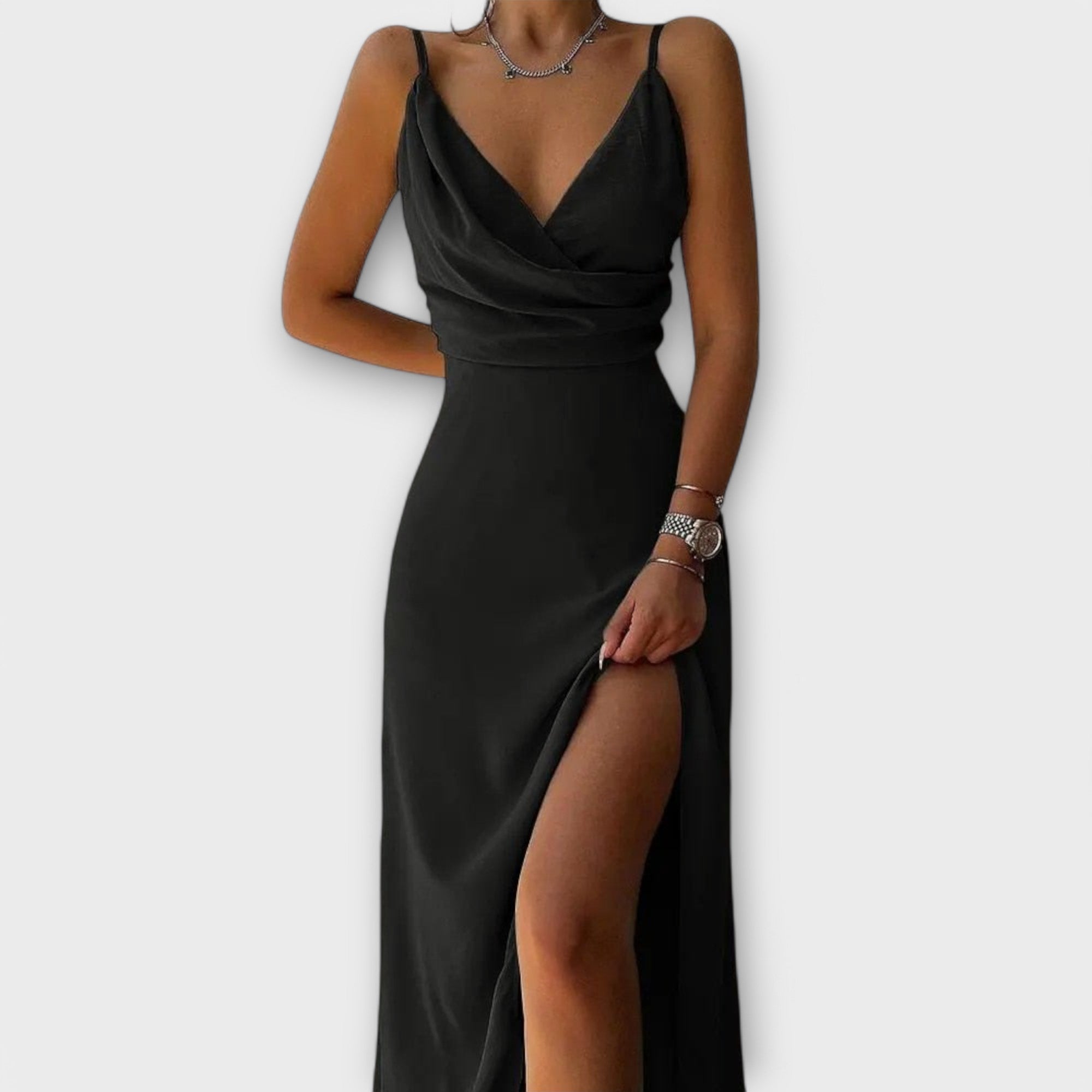 Sukienka maxi z tropikalnym wzorem