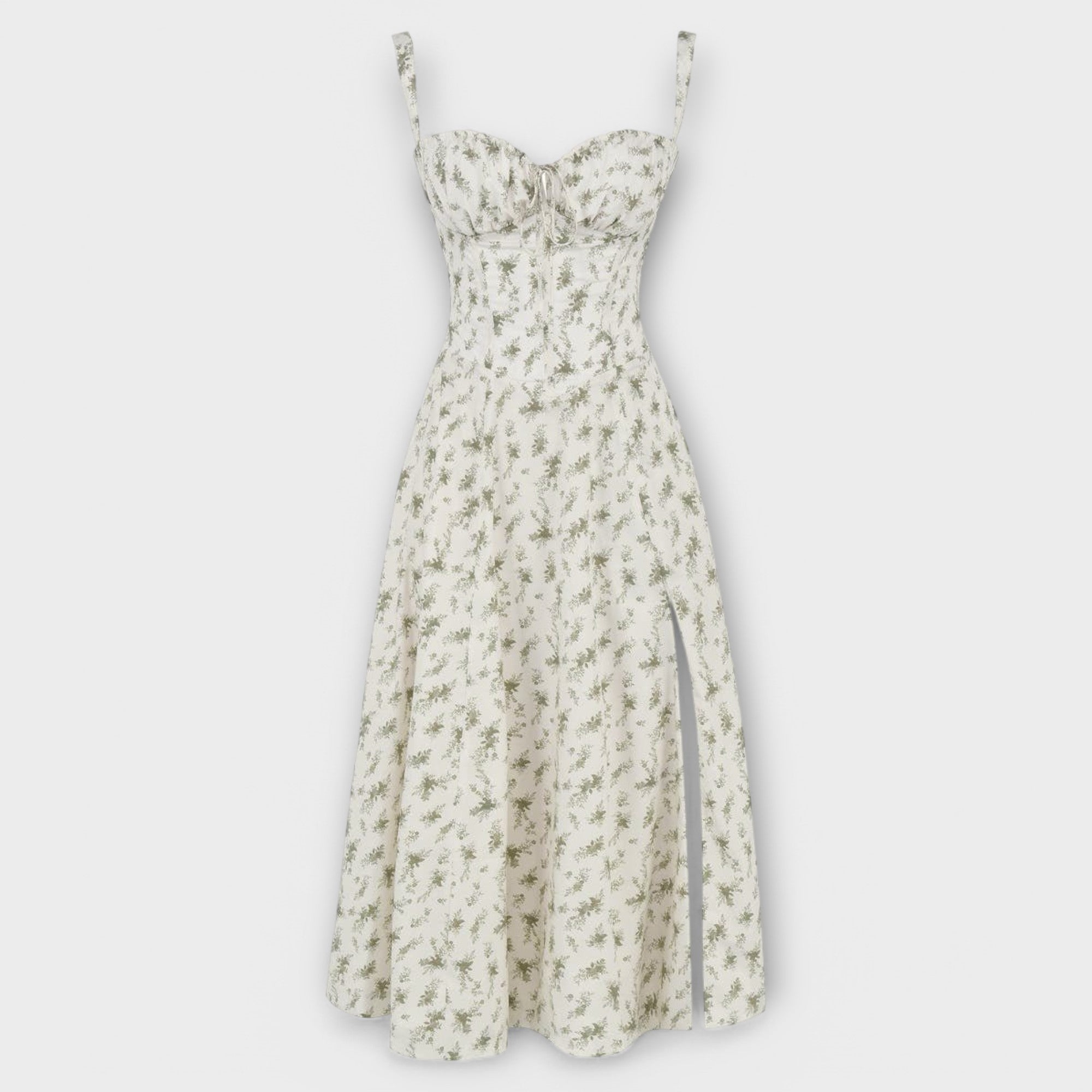 Damska sukienka z dekoltem w serek. Elegancka letnia sukienka