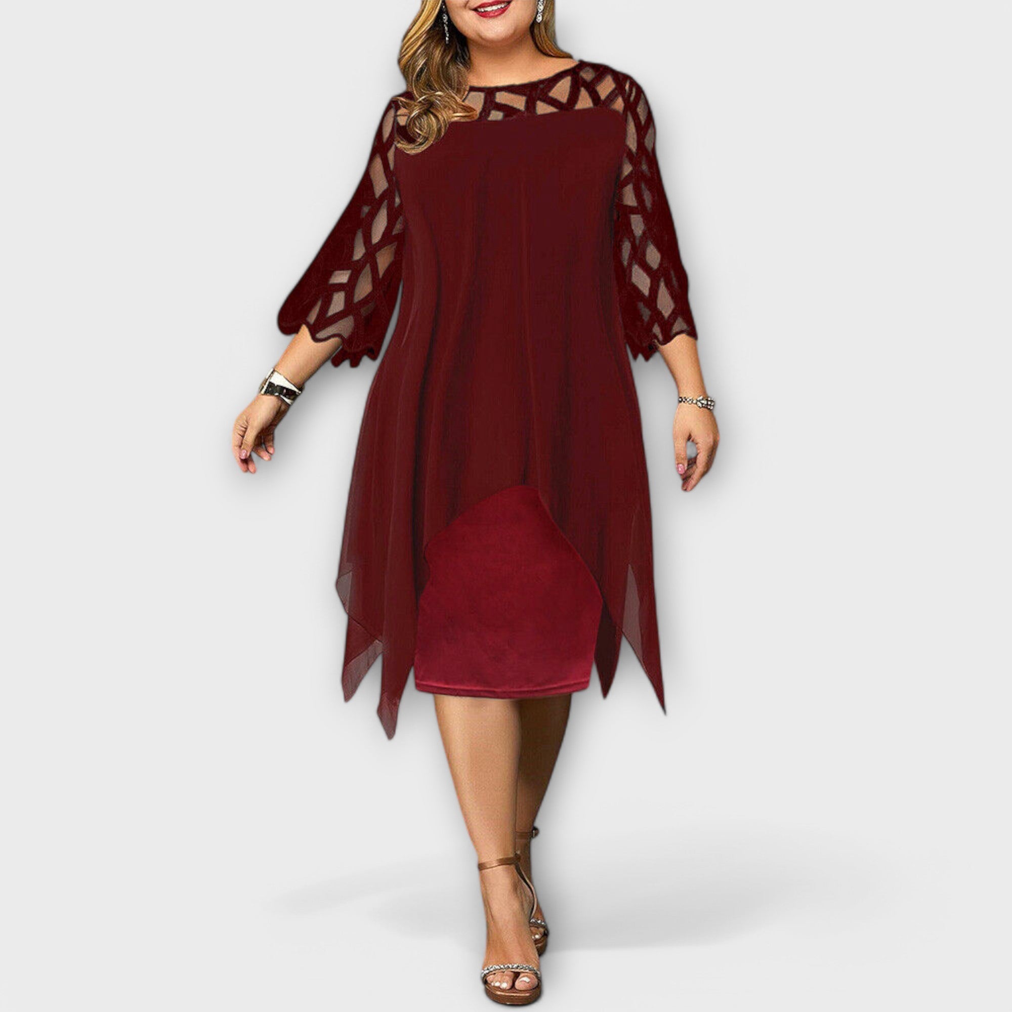 Elegancka oversizowa sukienka midi