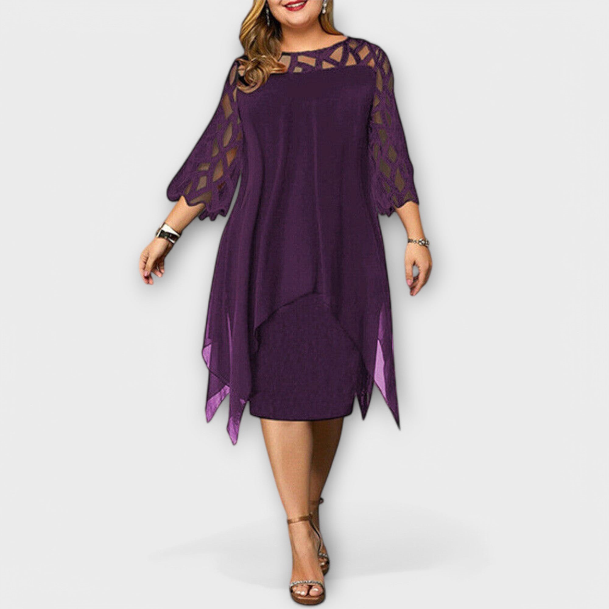 Elegancka oversizowa sukienka midi