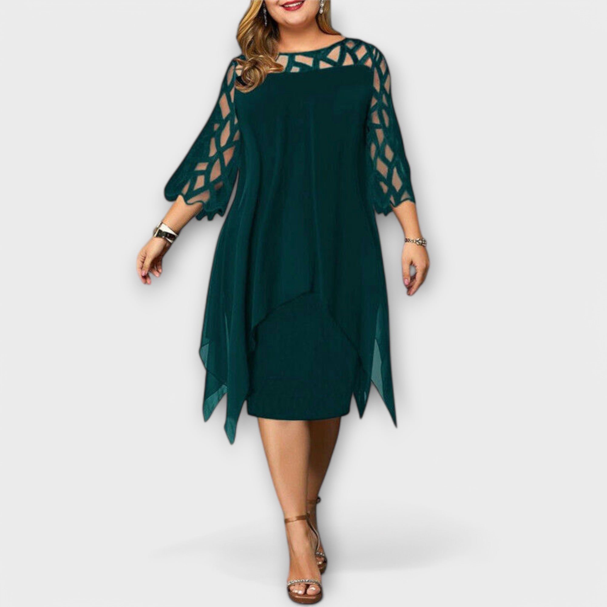 Elegancka oversizowa sukienka midi