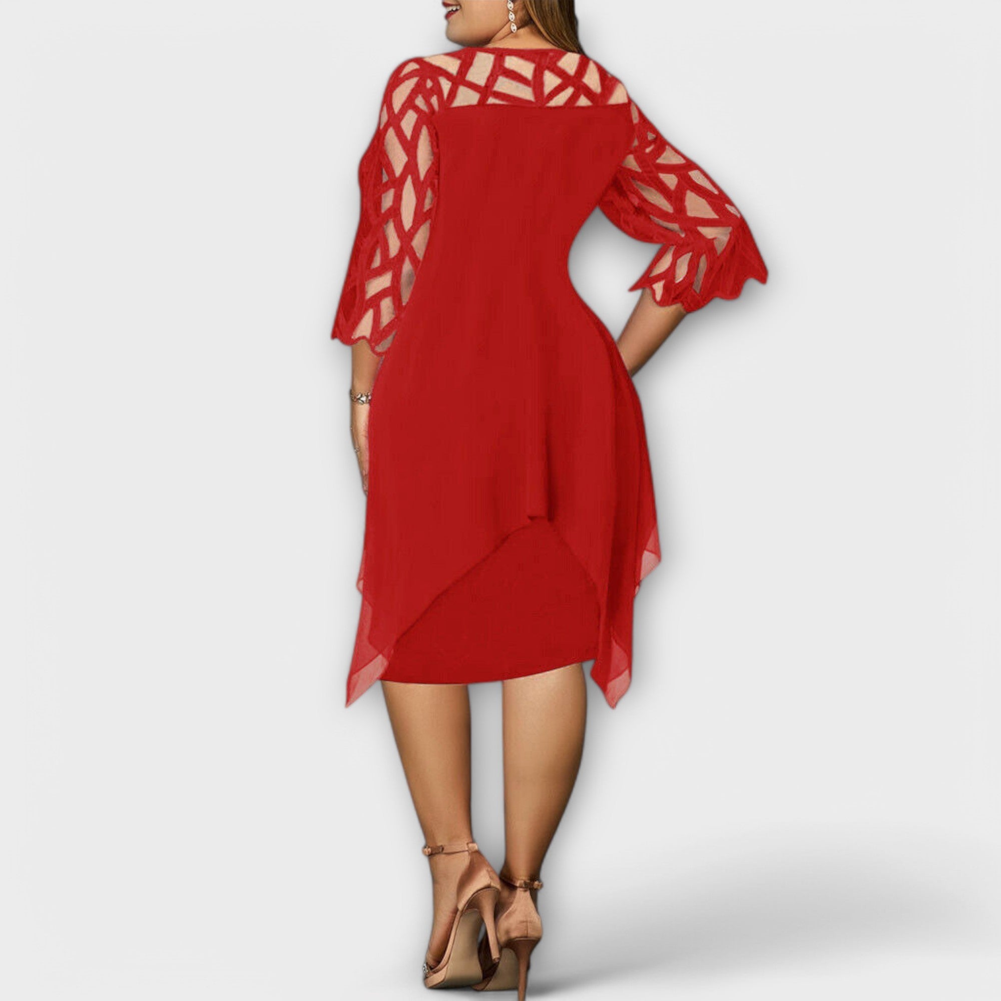 Elegancka oversizowa sukienka midi