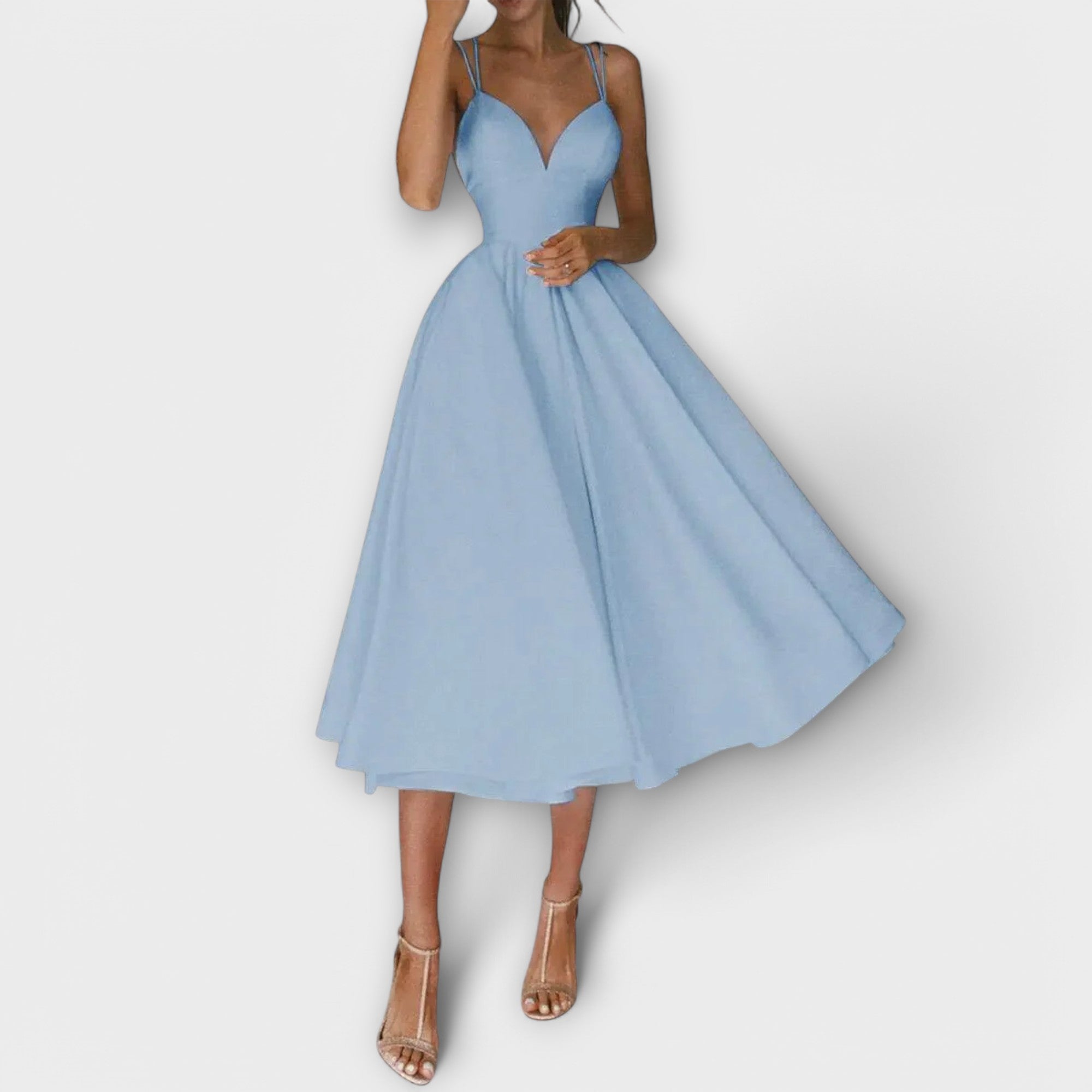 Sukienka midi rozkloszowana