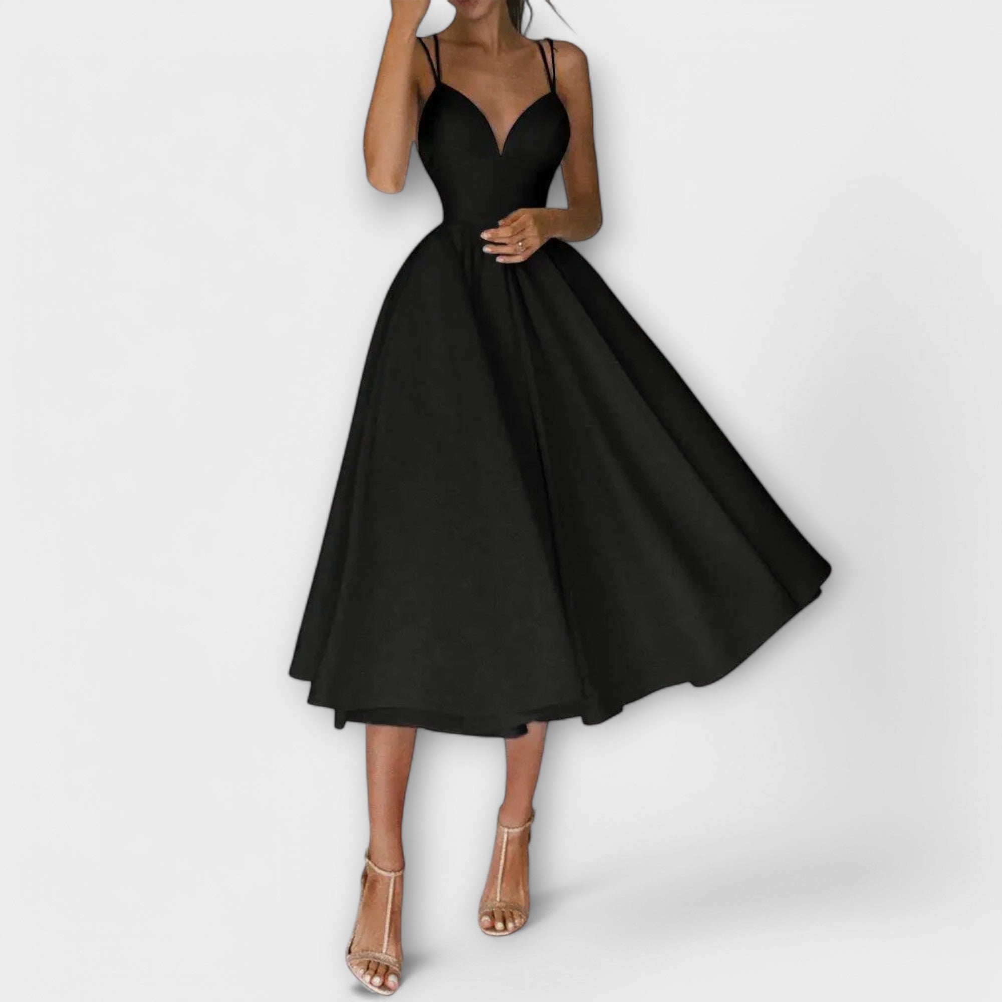 Sukienka midi rozkloszowana