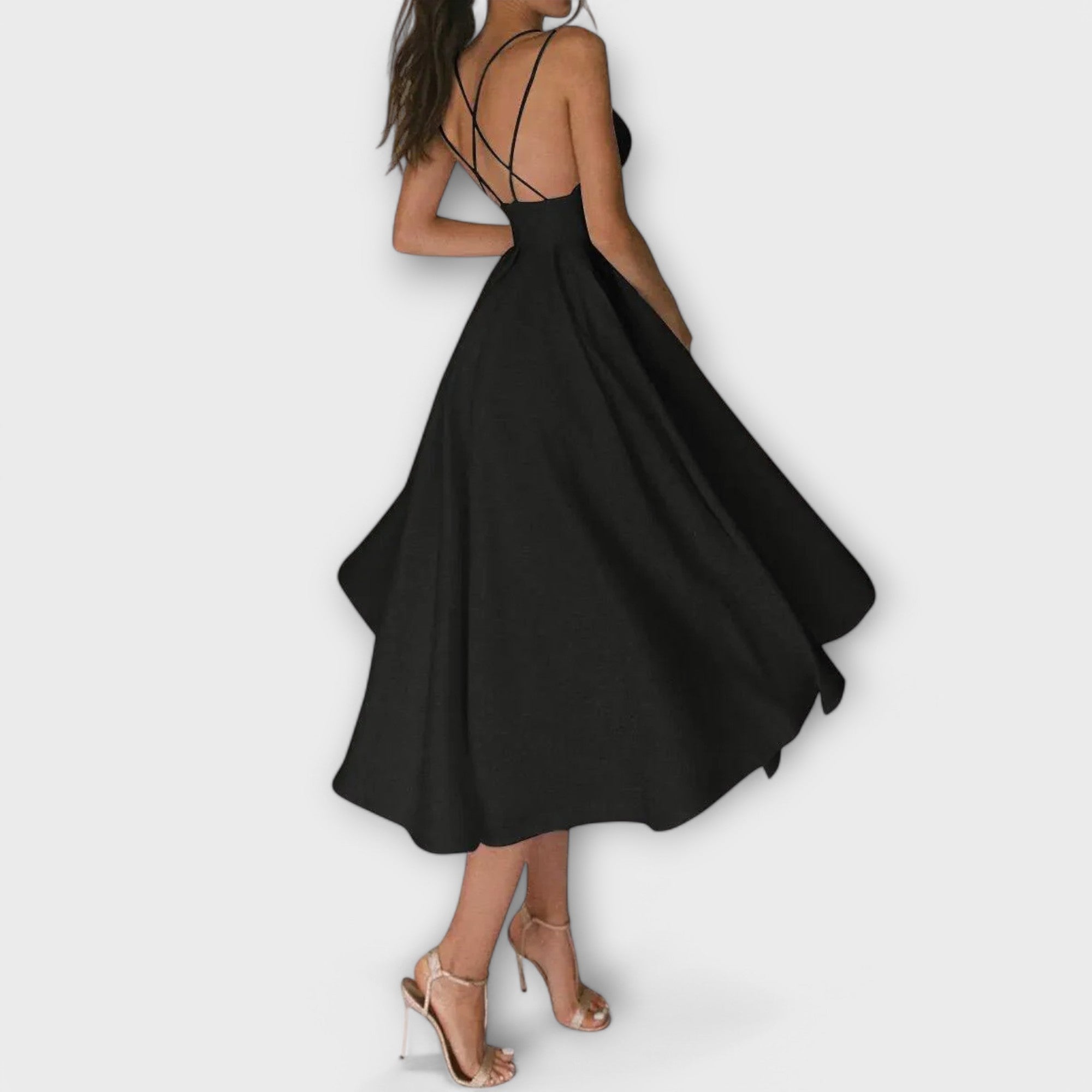 Sukienka midi rozkloszowana