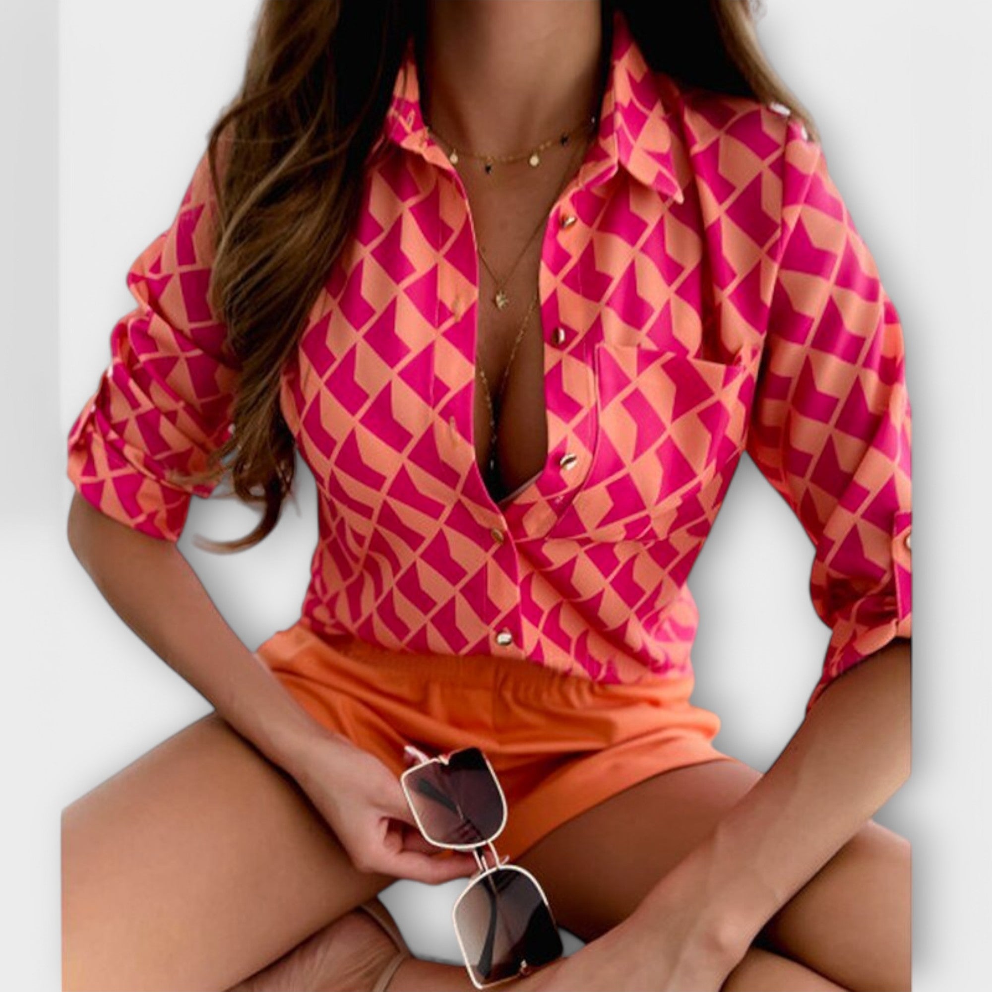 Bluzka z klasycznym kołnierzykiem