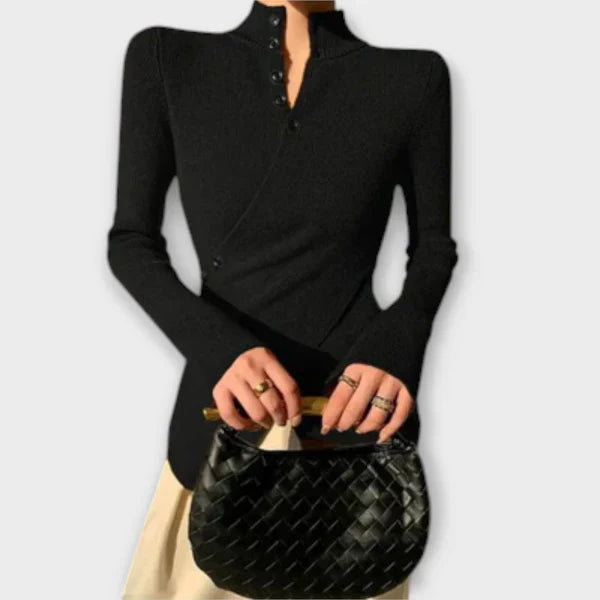 Michiko - Elegancka bawełniana bluzka z dzianiny