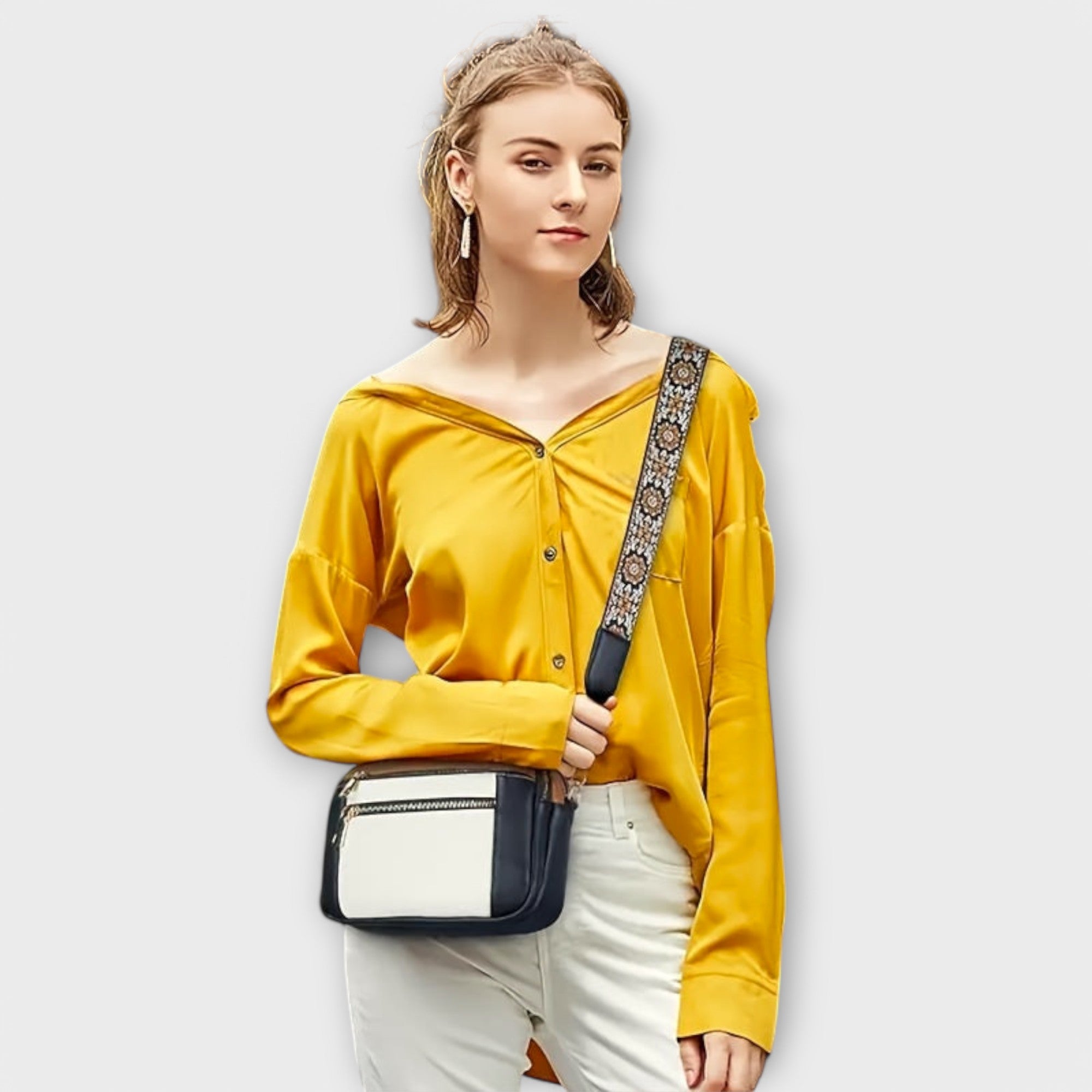Flair. - Crossbody Torba ze skóry wegańskiej