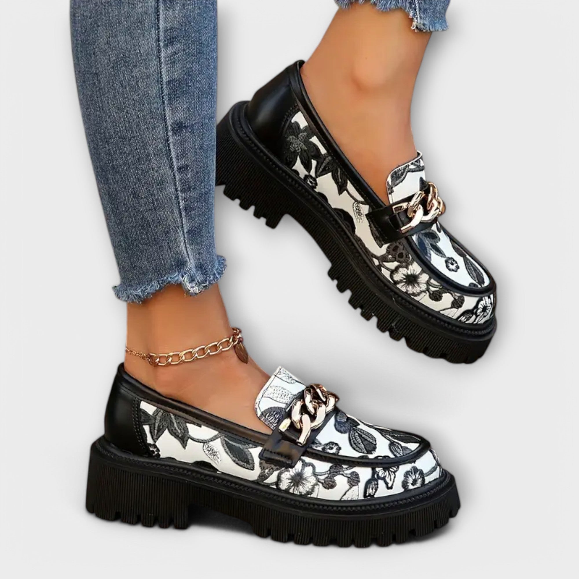 Sandra - Stylowe Retro Mokasyny