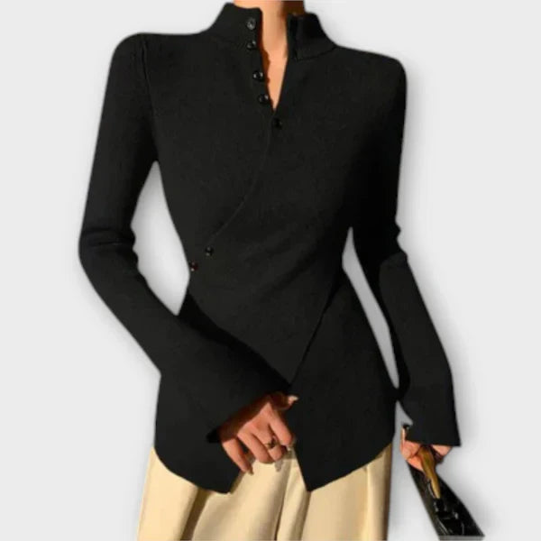 Michiko - Elegancka bawełniana bluzka z dzianiny