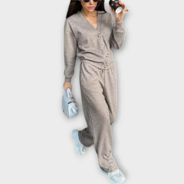 Chantal - Bluzka z długim rękawem i spodnie