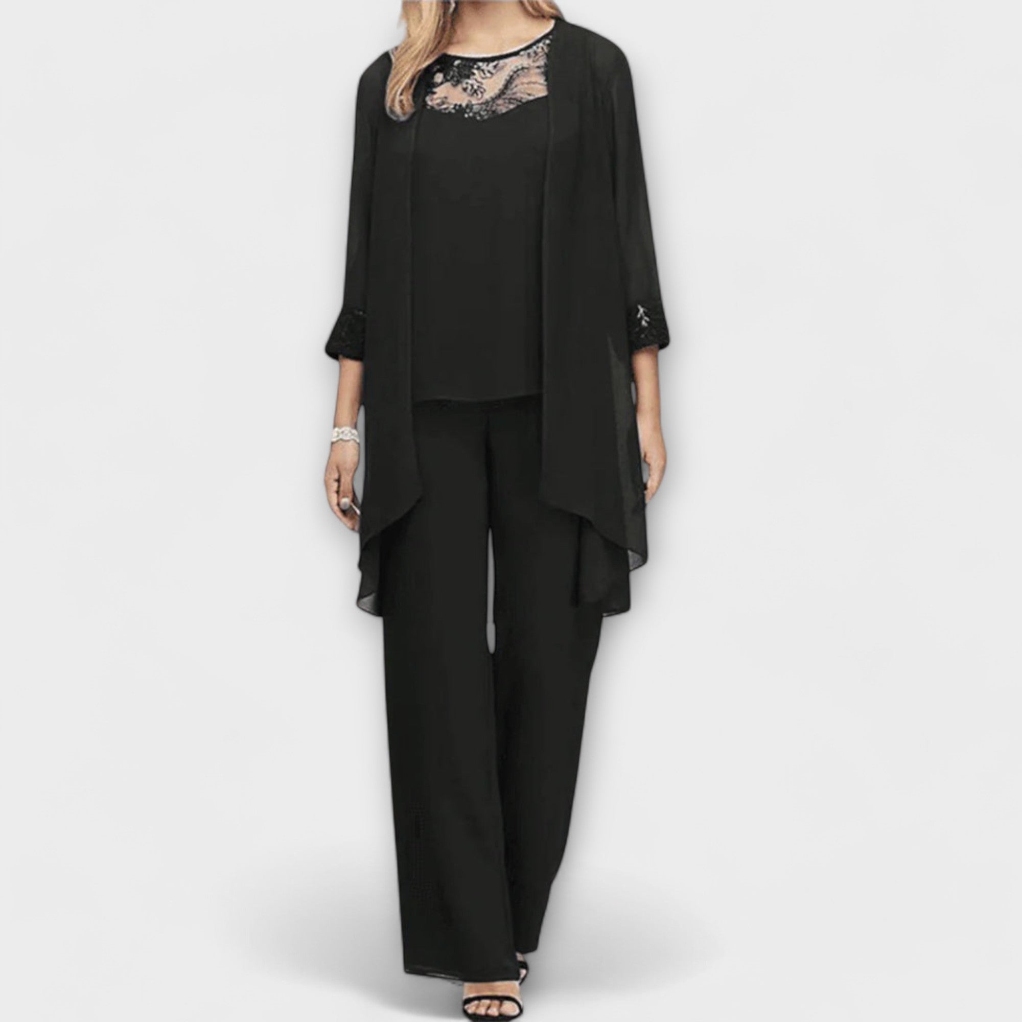 Constanza - 3-częściowy dzianinowy komplet z kardiganem