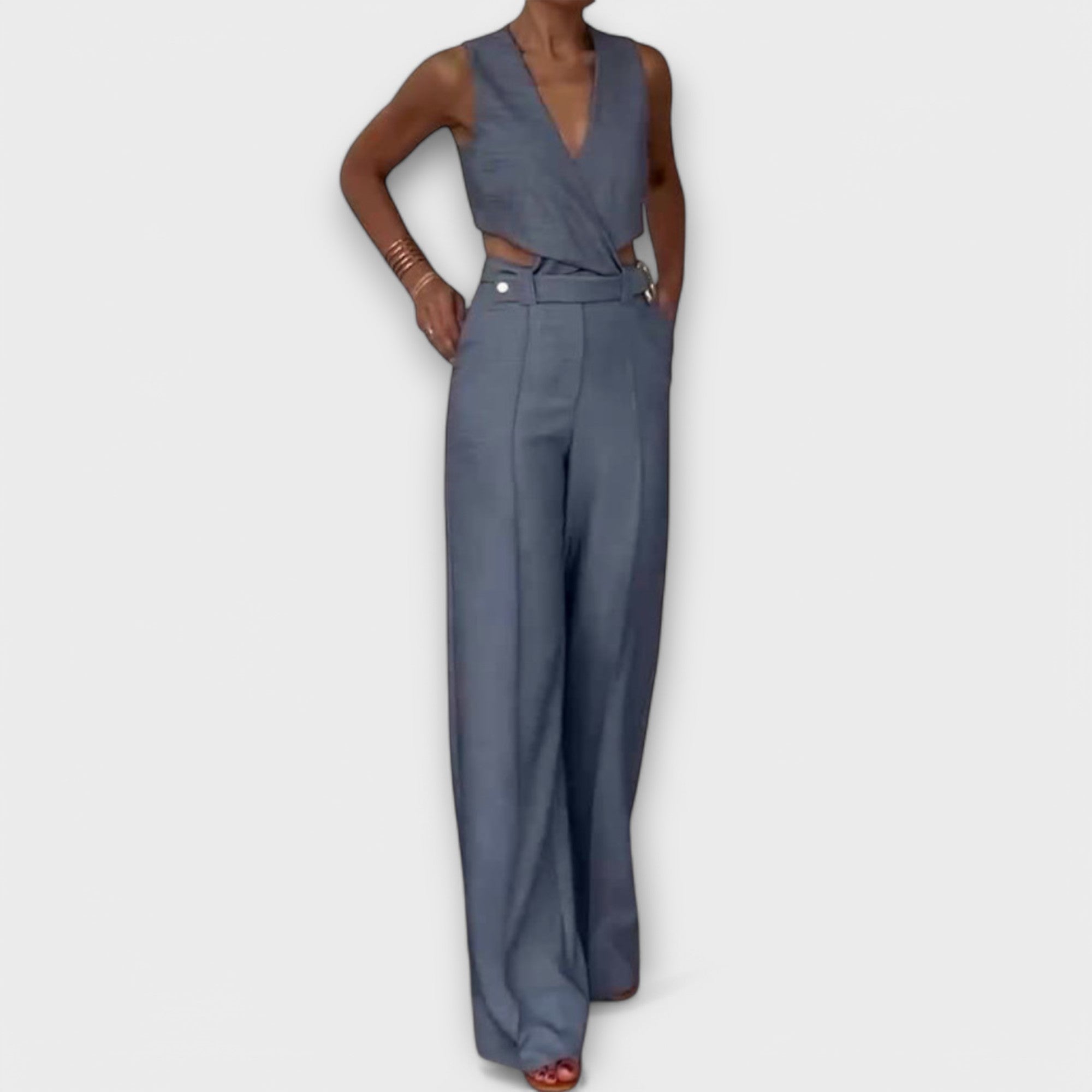 Hanna - Elegancki dwuczęściowy zestaw dla stylowego wyglądu