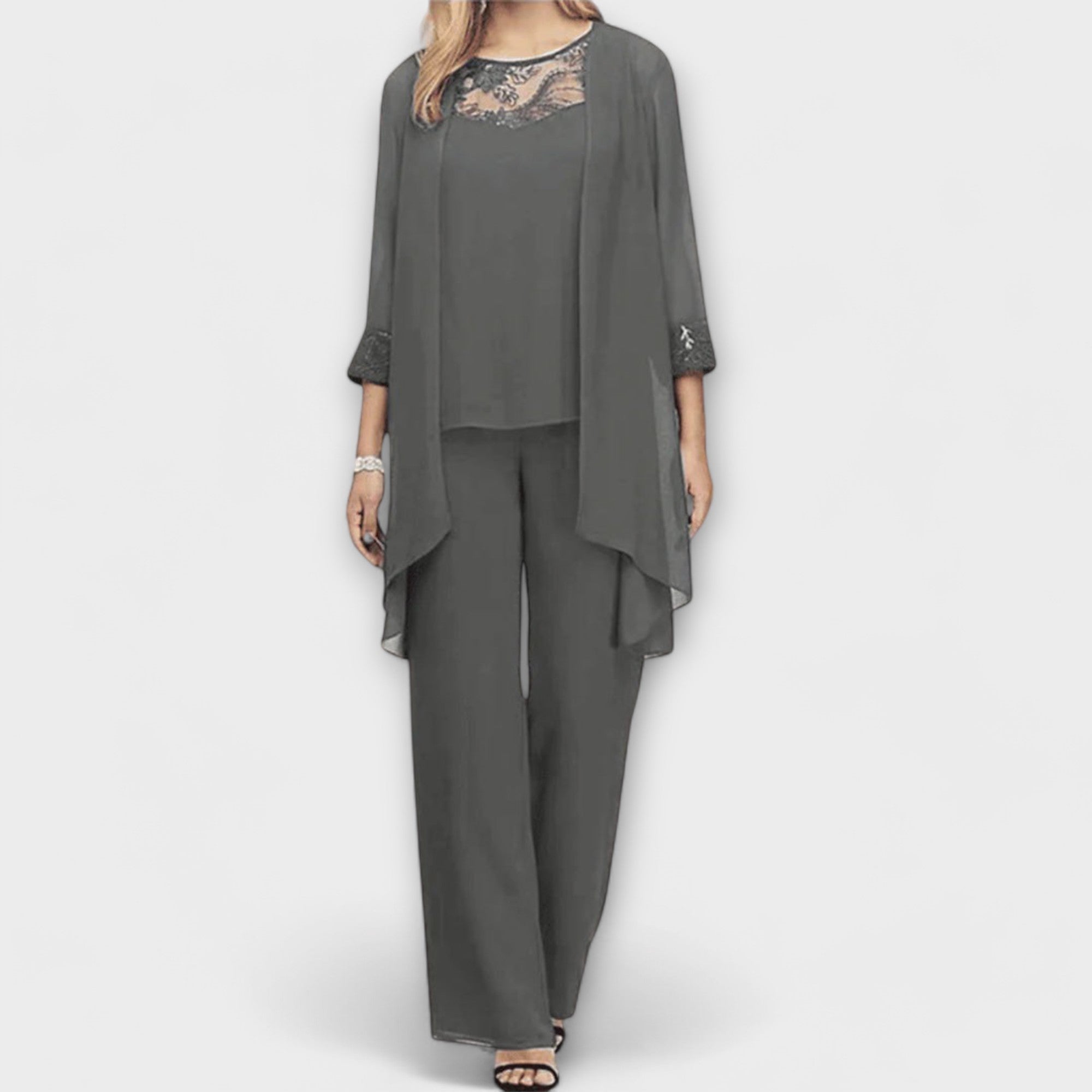 Constanza - 3-częściowy dzianinowy komplet z kardiganem