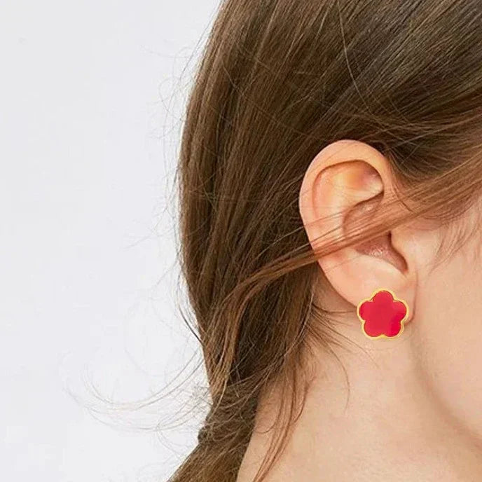 Elle - Luksusowa bransoletka i kolczyki w kwiaty