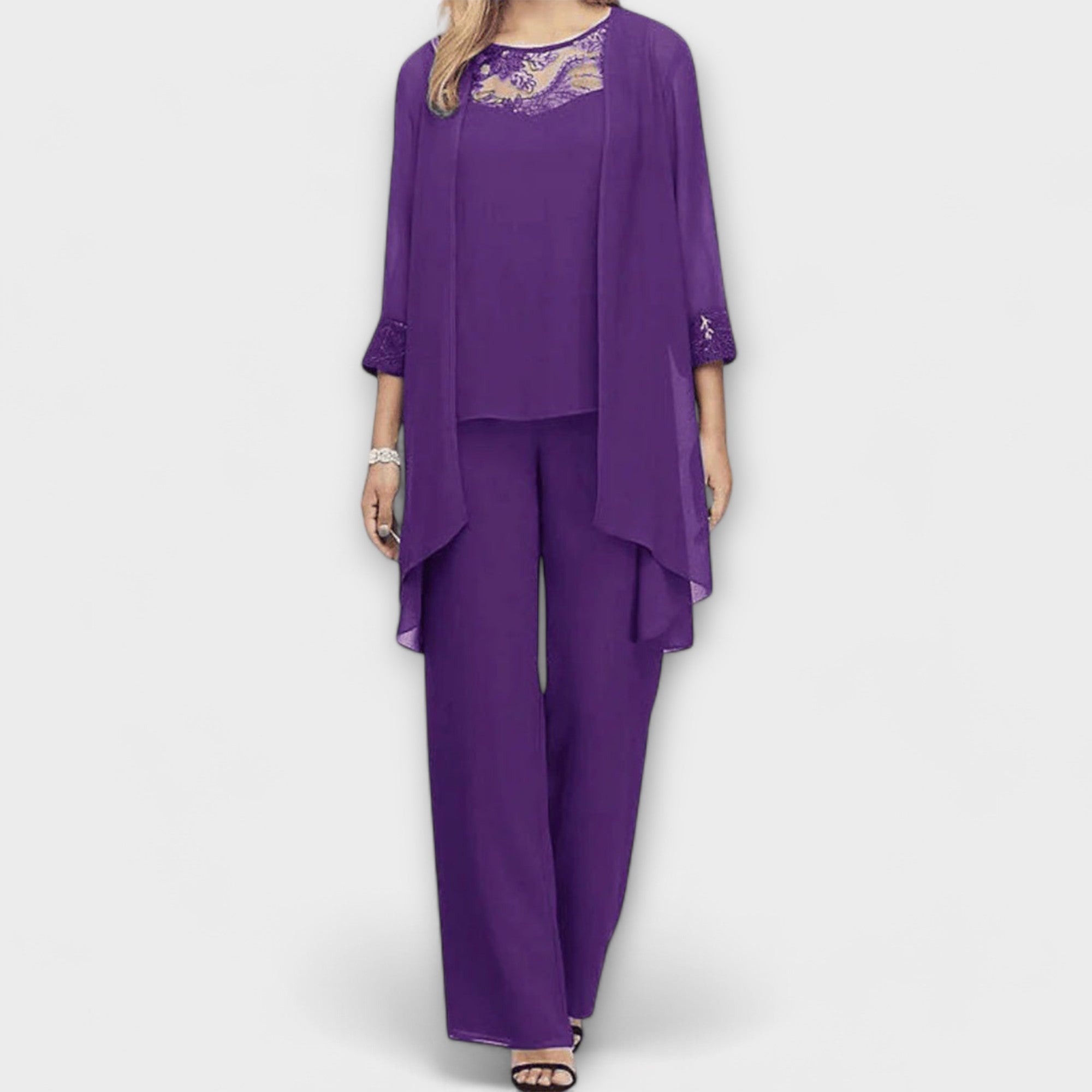 Constanza - 3-częściowy dzianinowy komplet z kardiganem