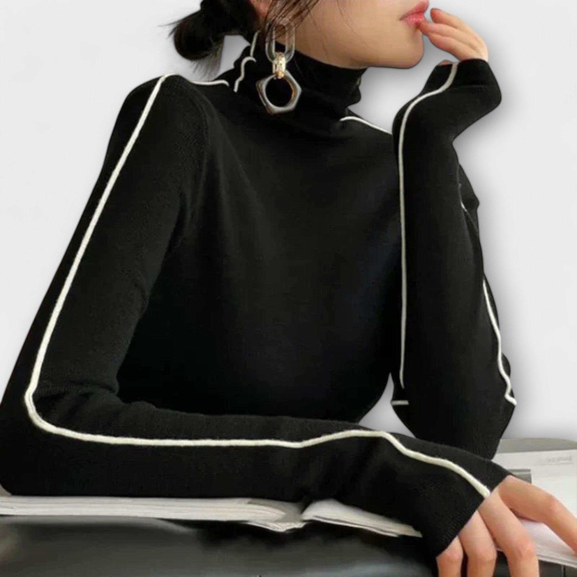 Raylyn - Miękki dzianinowy sweter z golfem