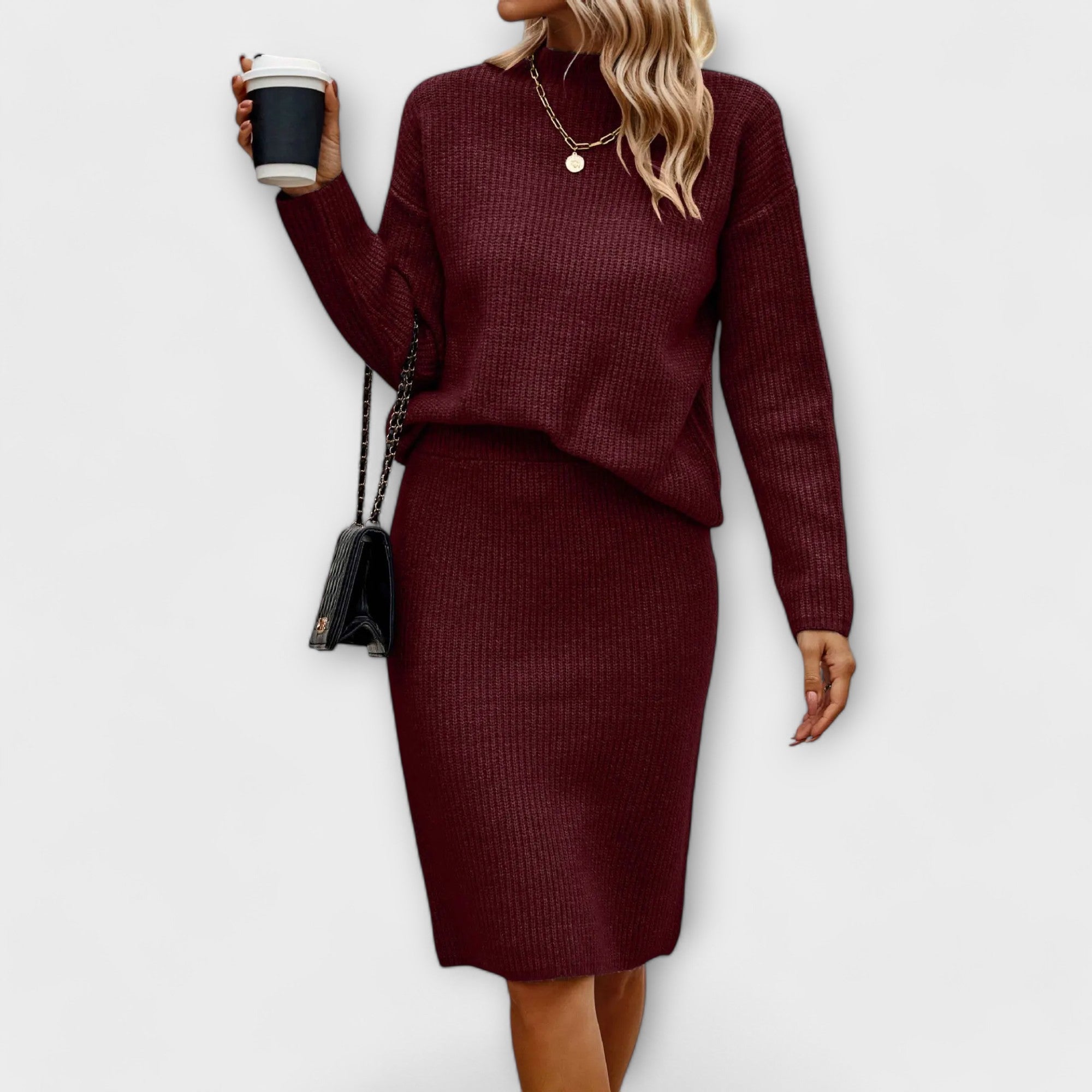 2-częściowy sweter i spódnica