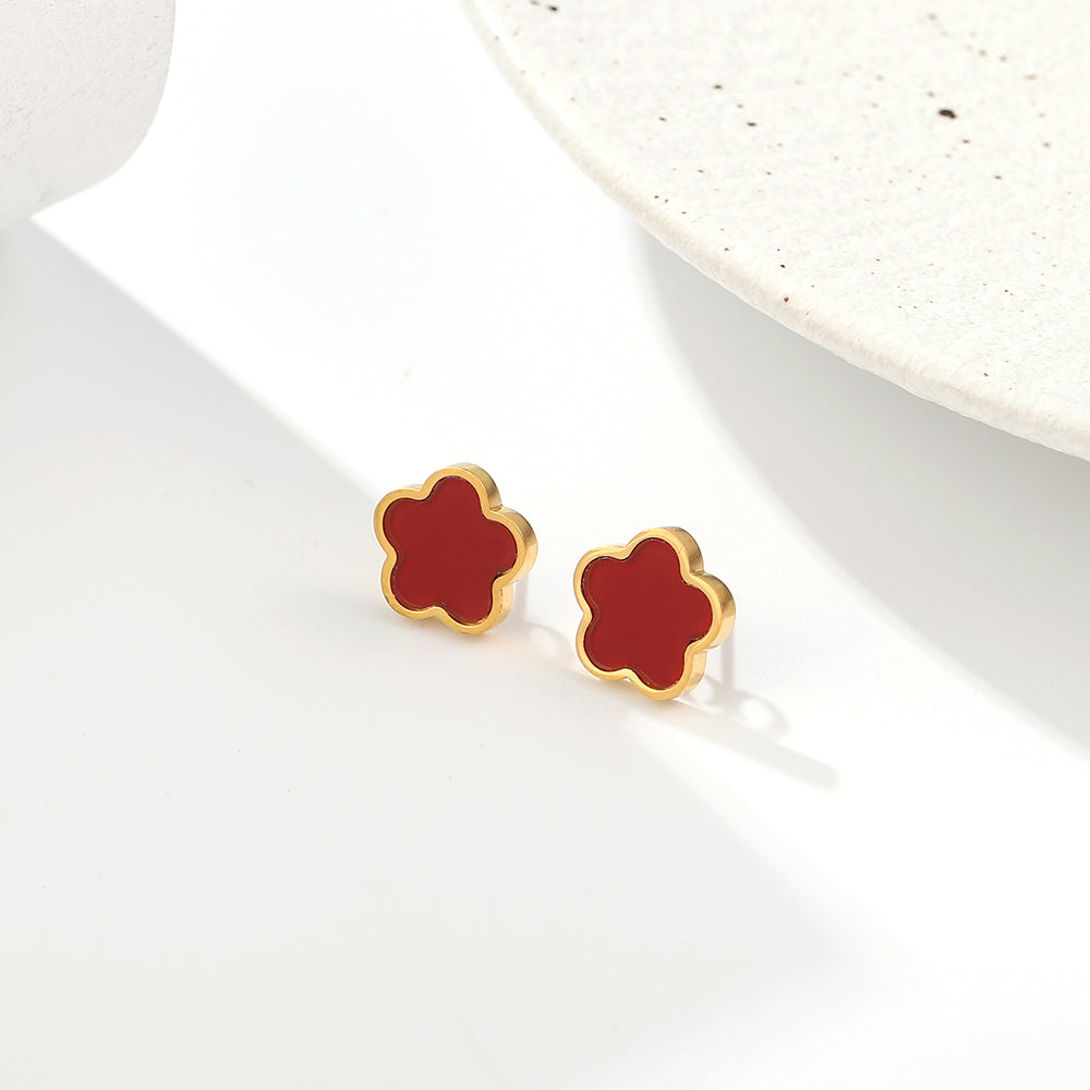 Elle - Luksusowa bransoletka i kolczyki w kwiaty