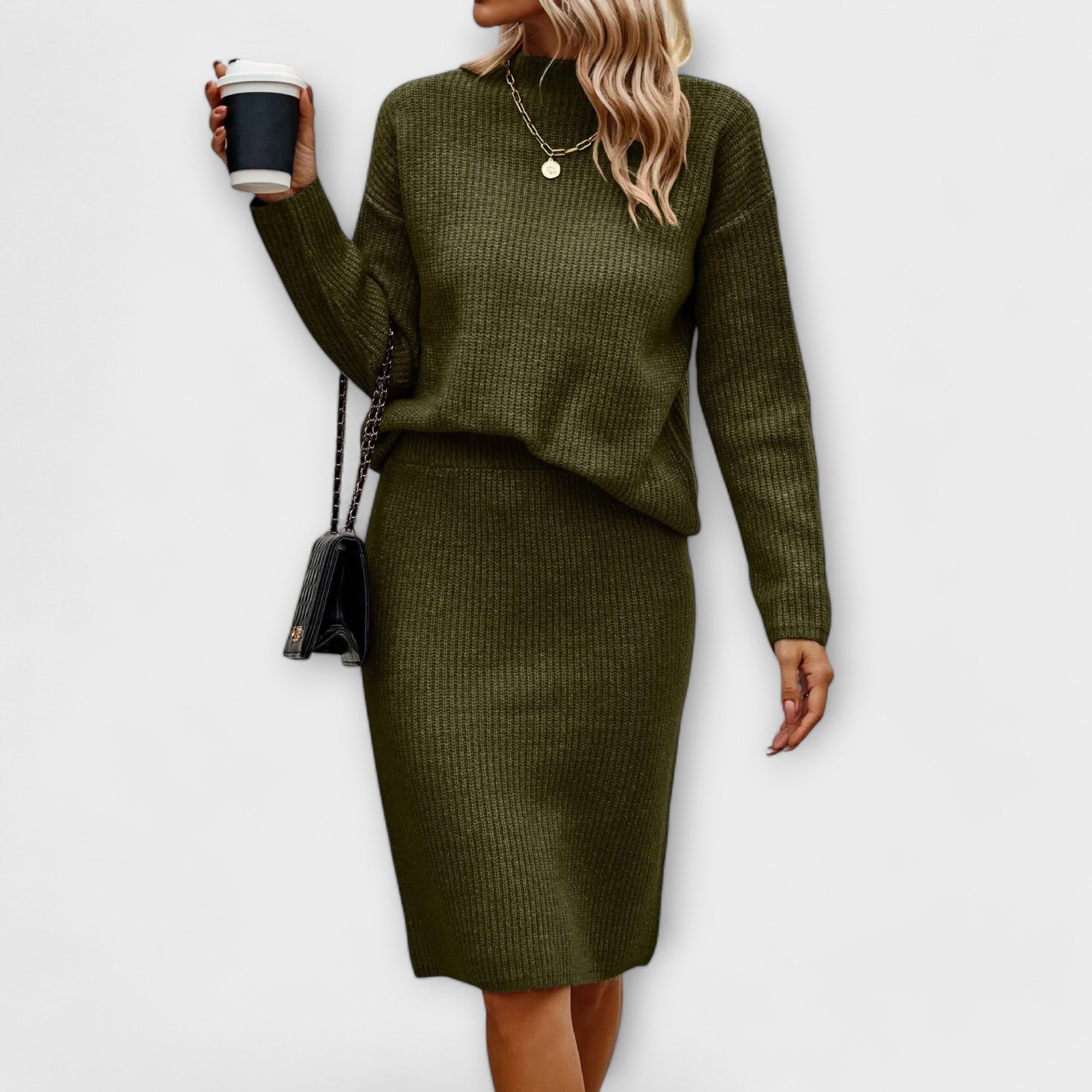 2-częściowy sweter i spódnica