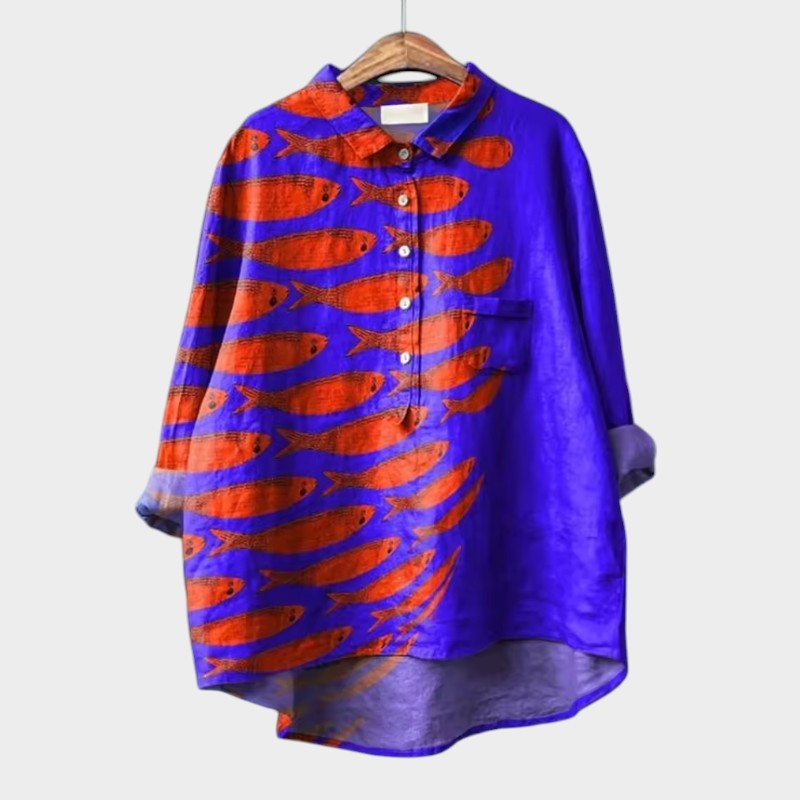 Amelie | Premium Bluzka z koronkowym wykończeniem