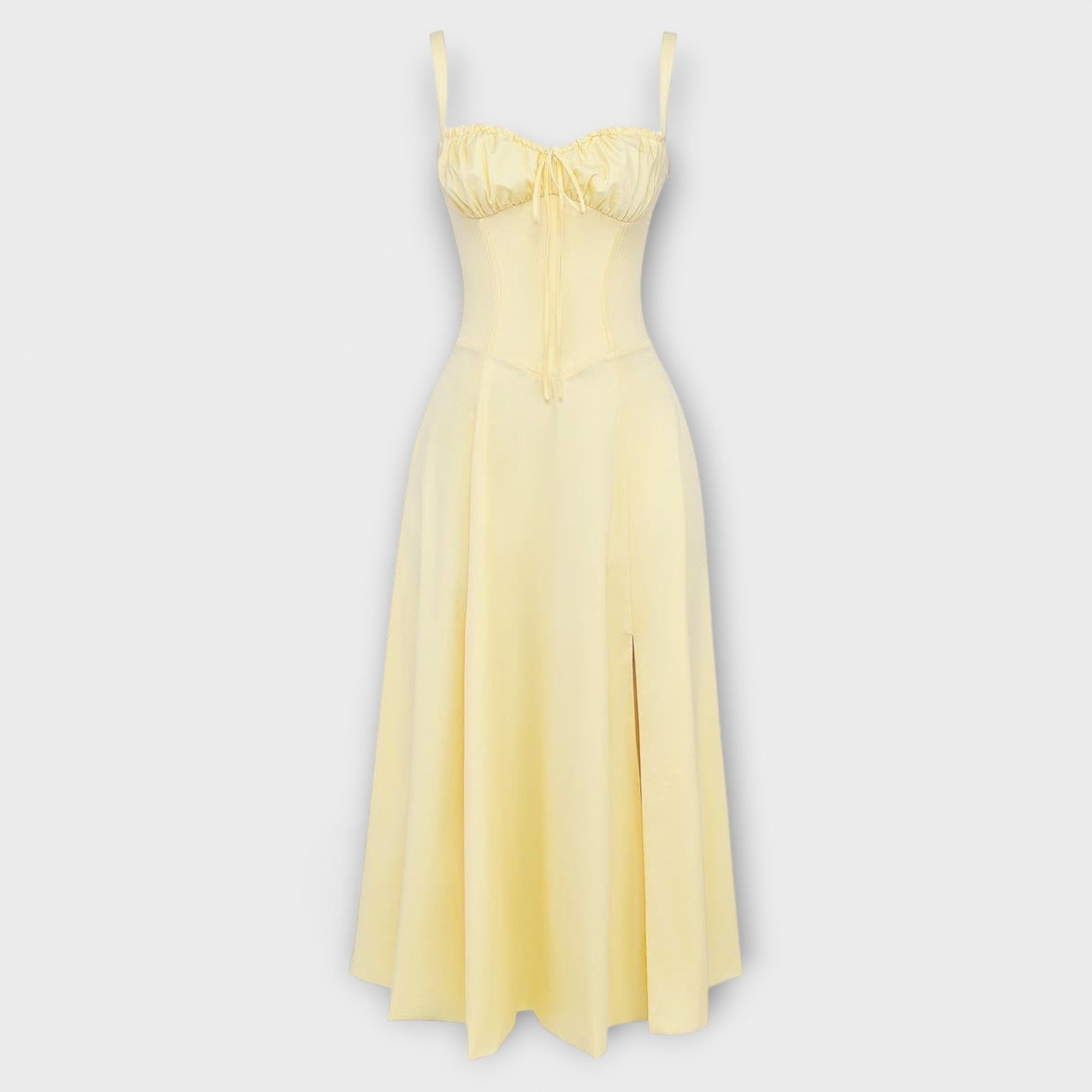 Damska sukienka z dekoltem w serek. Elegancka letnia sukienka