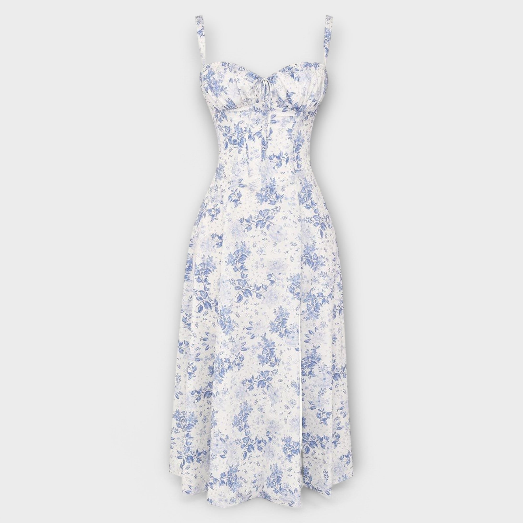 Damska sukienka z dekoltem w serek. Elegancka letnia sukienka