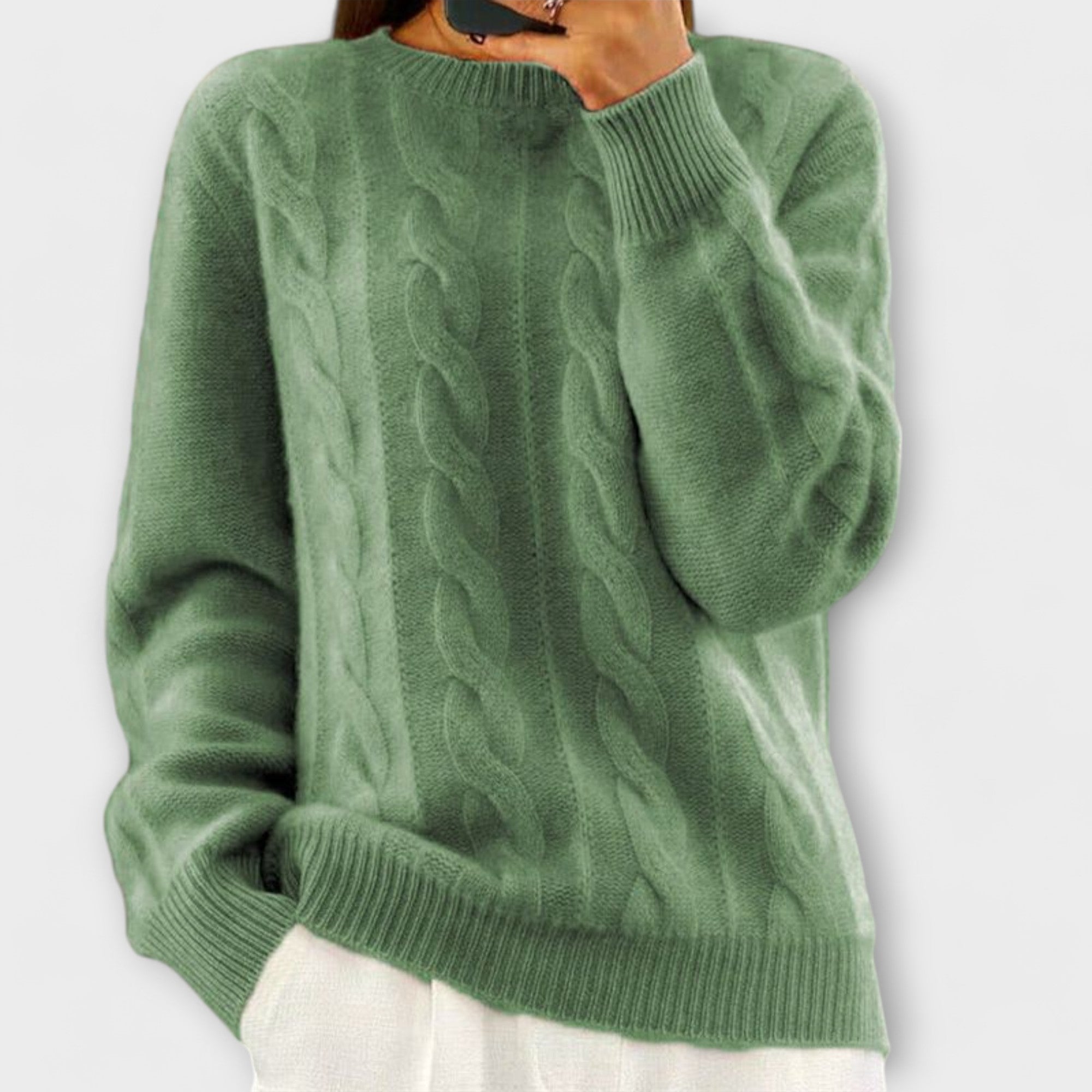 Ciepły sweter z dzianiny dla kobiet